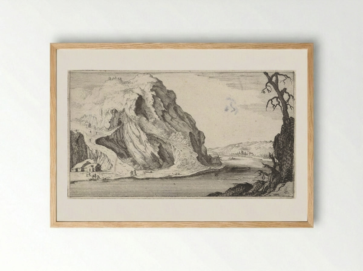 Rivier in de bergen - Gillis van Scheyndel (I) - Framed Print Wood