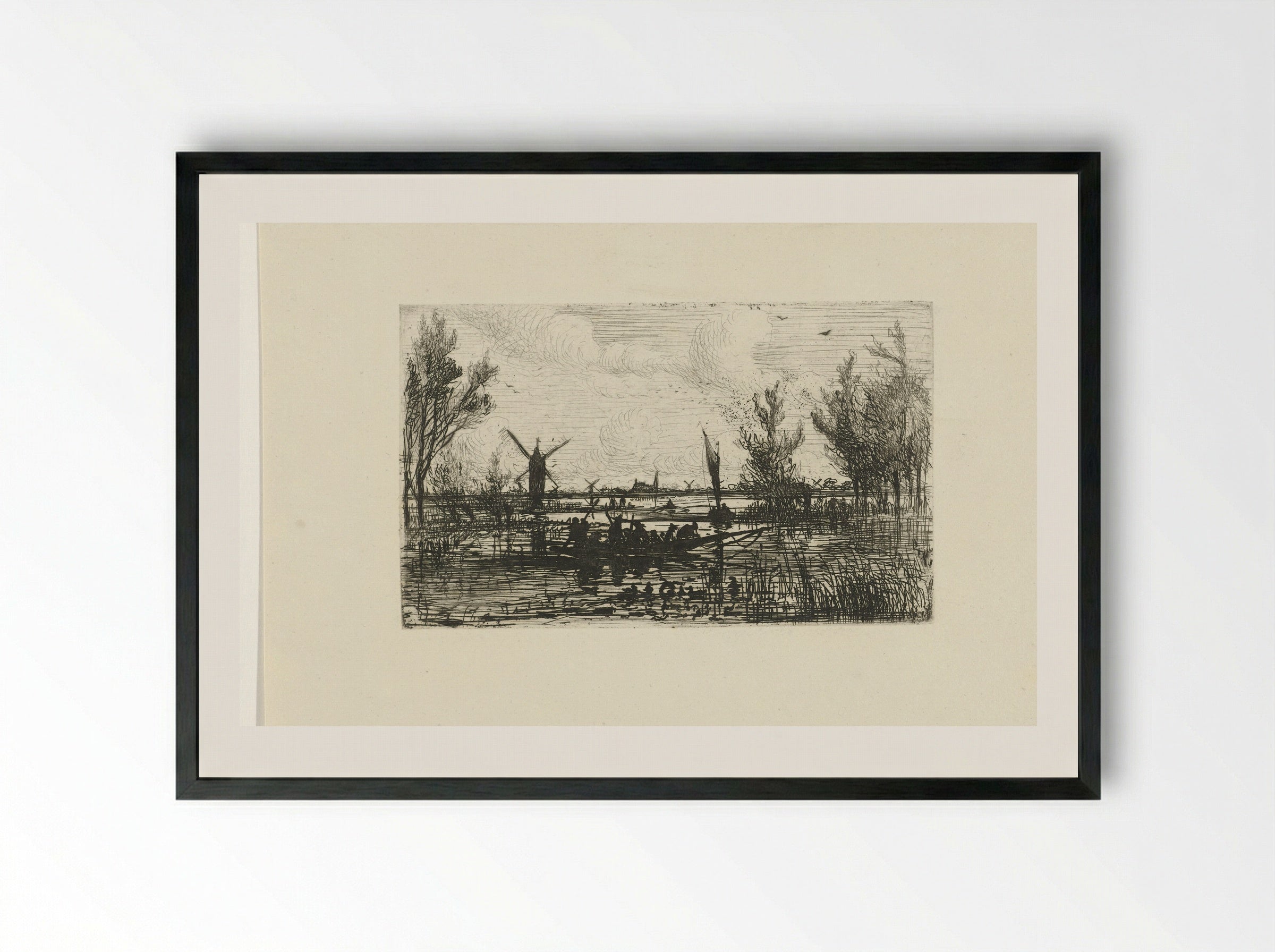 Riviergezicht - Joseph Hartogensis - Framed Print Black