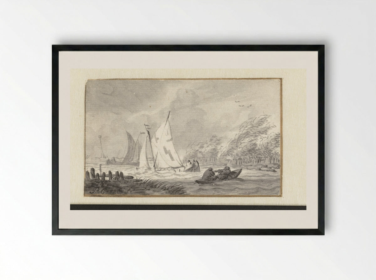 Riviergezicht - Pieter Coopse - Framed Print Black