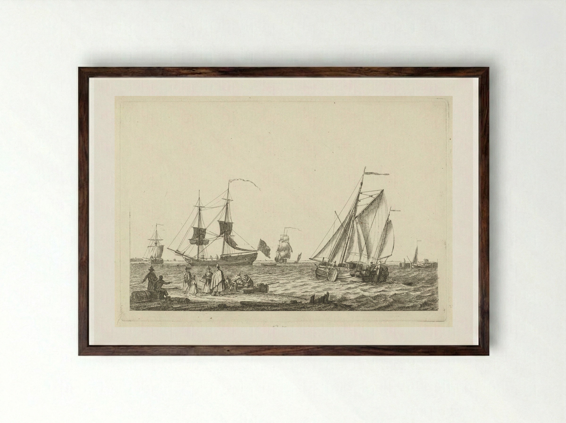 Riviergezicht - Gerrit Groenewegen - Framed Print Dark Wood