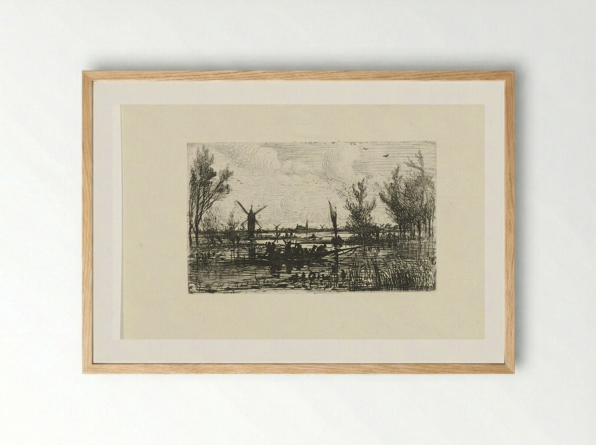 Riviergezicht - Joseph Hartogensis - Framed Print Wood