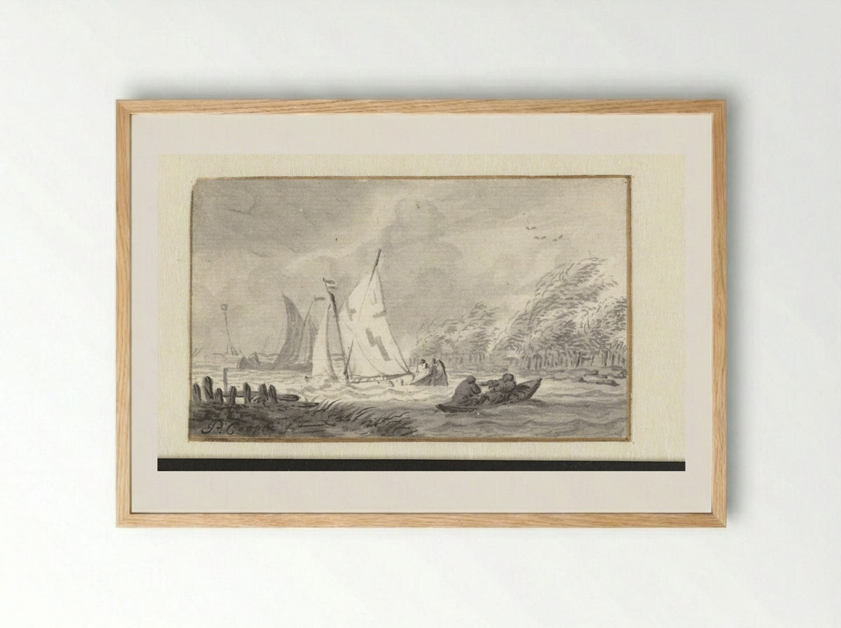 Riviergezicht - Pieter Coopse - Framed Print Wood