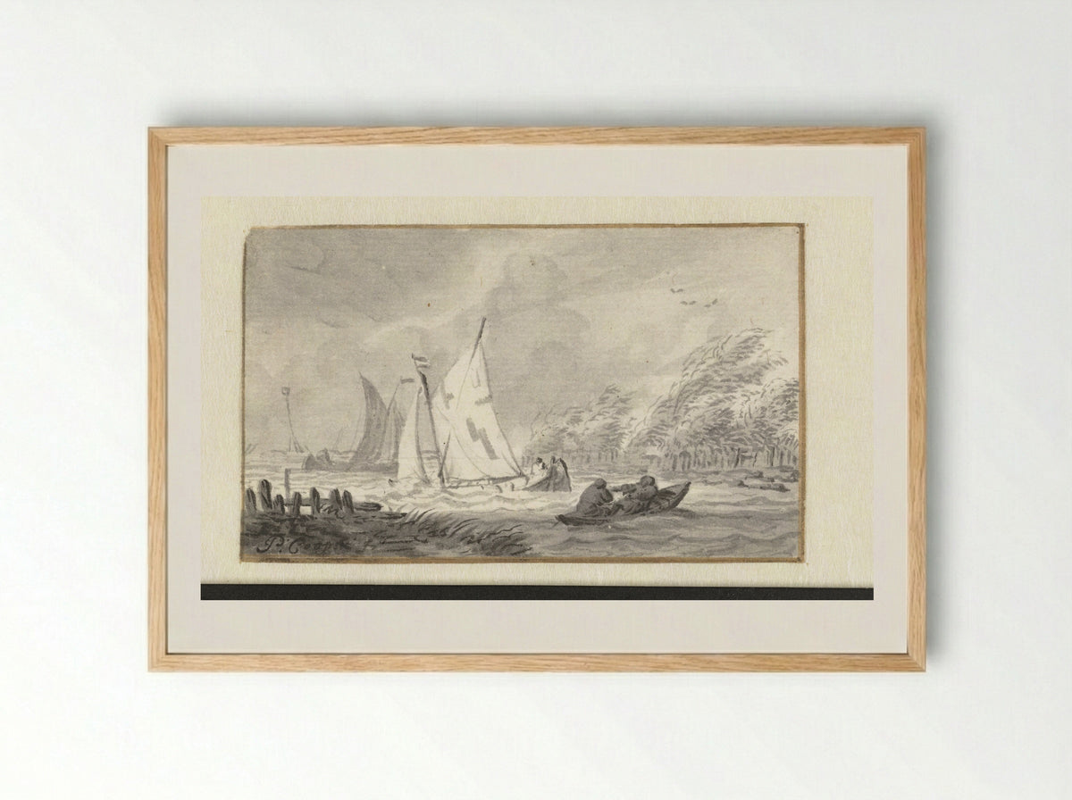 Riviergezicht - Pieter Coopse - Framed Print Wood