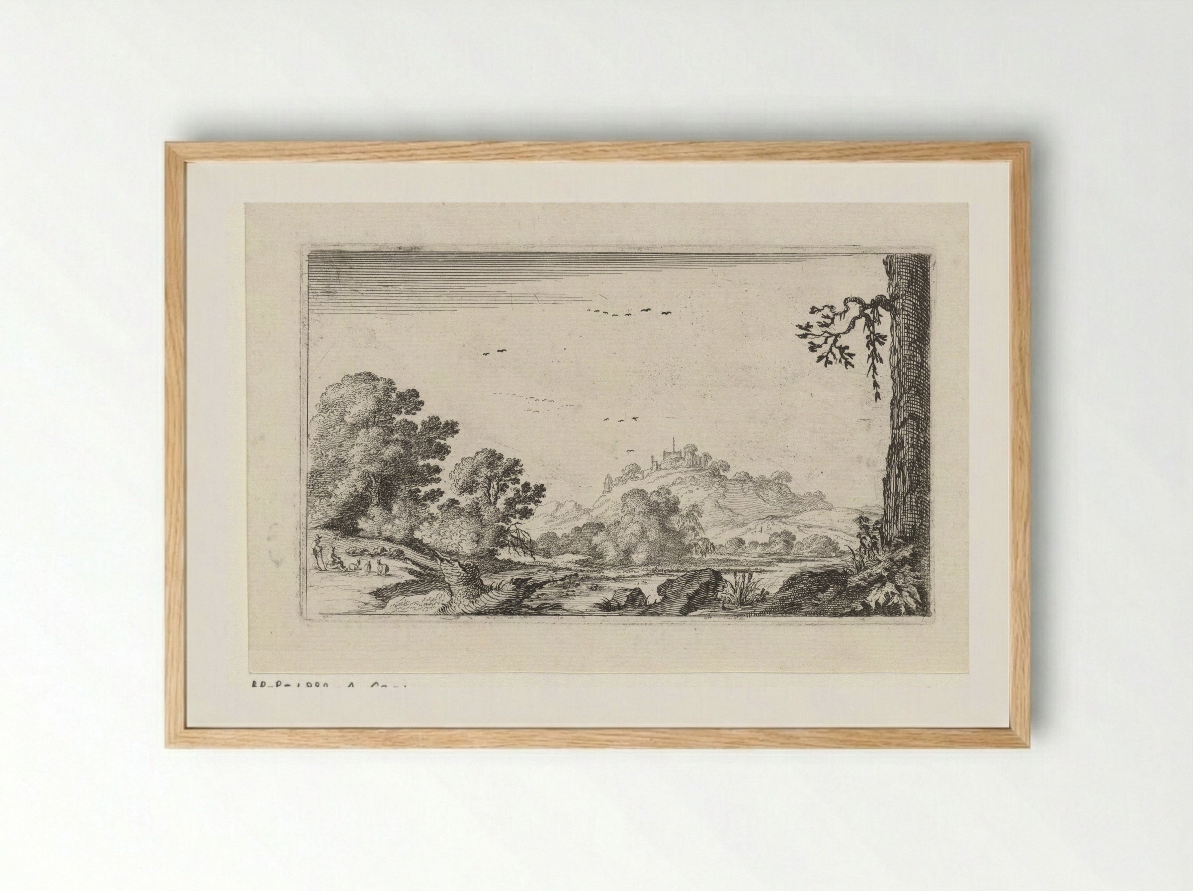 Rivierlandschap - Gillis van Scheyndel (I) - Framed Print Wood