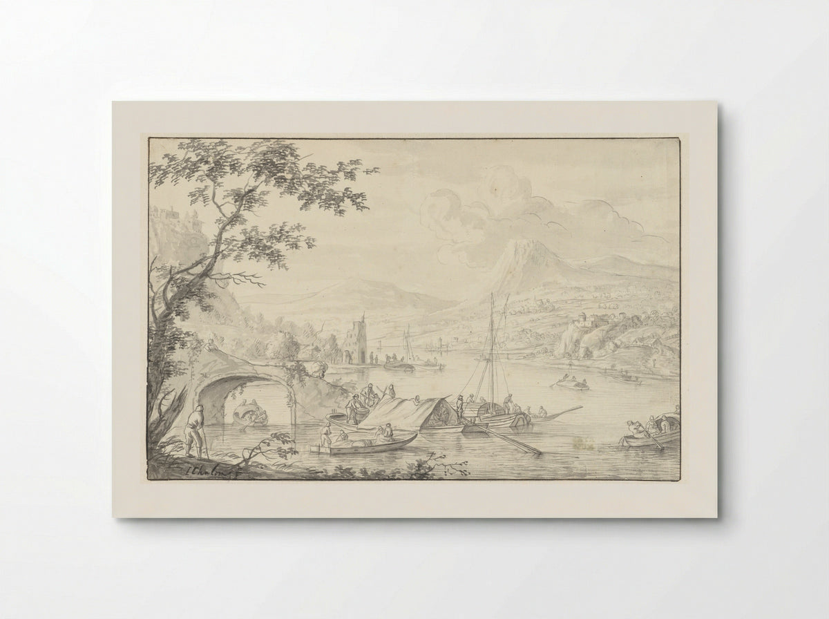 Rivierlandschap - Louis Chalon - Poster