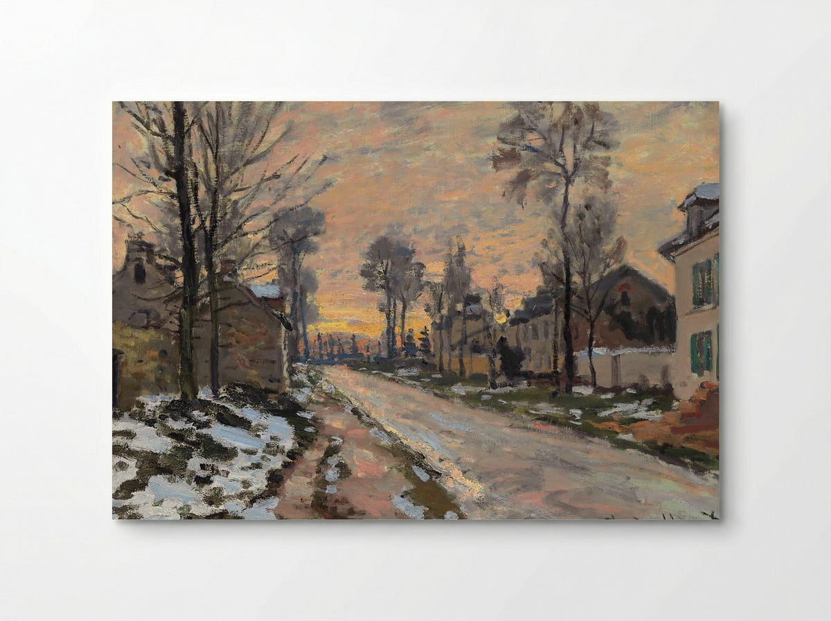 Road at Louveciennes, Melting Snow, Sunset - Claude Monet - Poster