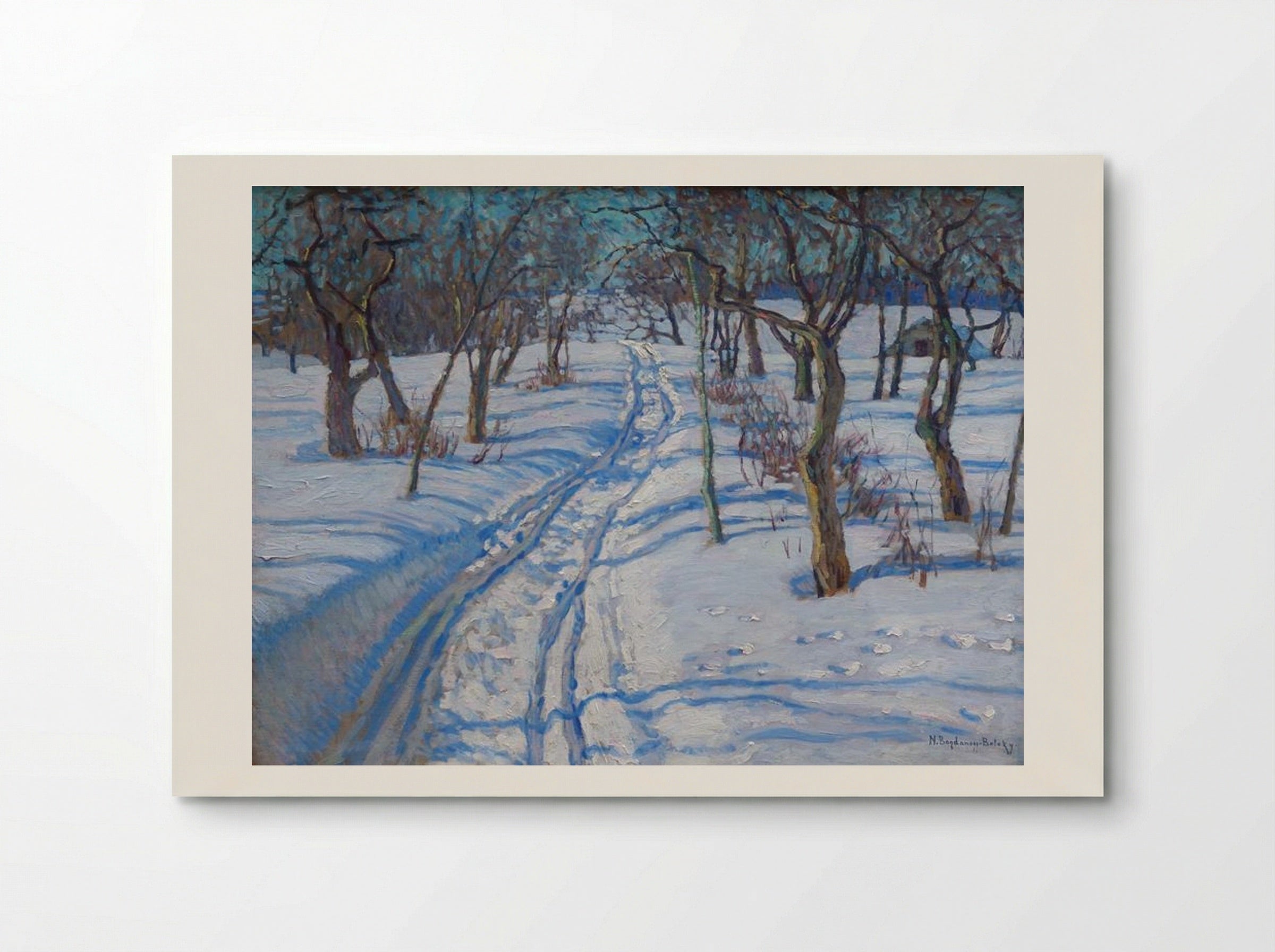 Road in a Winter Garden - Nikolay Bogdanov-Belsky - Poster