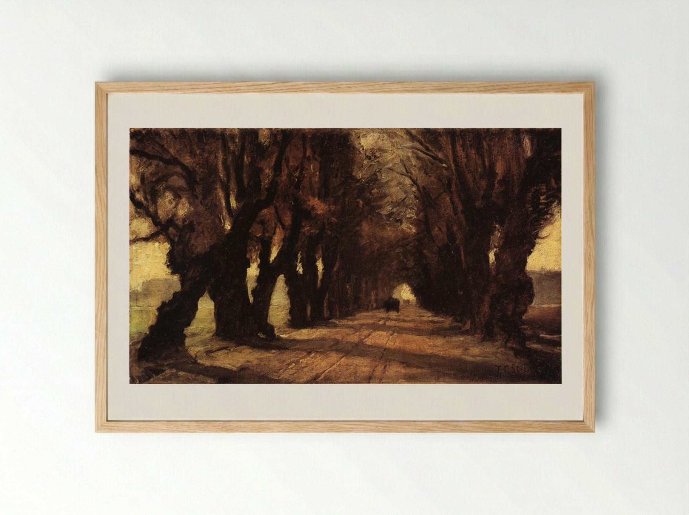 Road to Schleissheim - T. C. Steele - Framed Print Wood