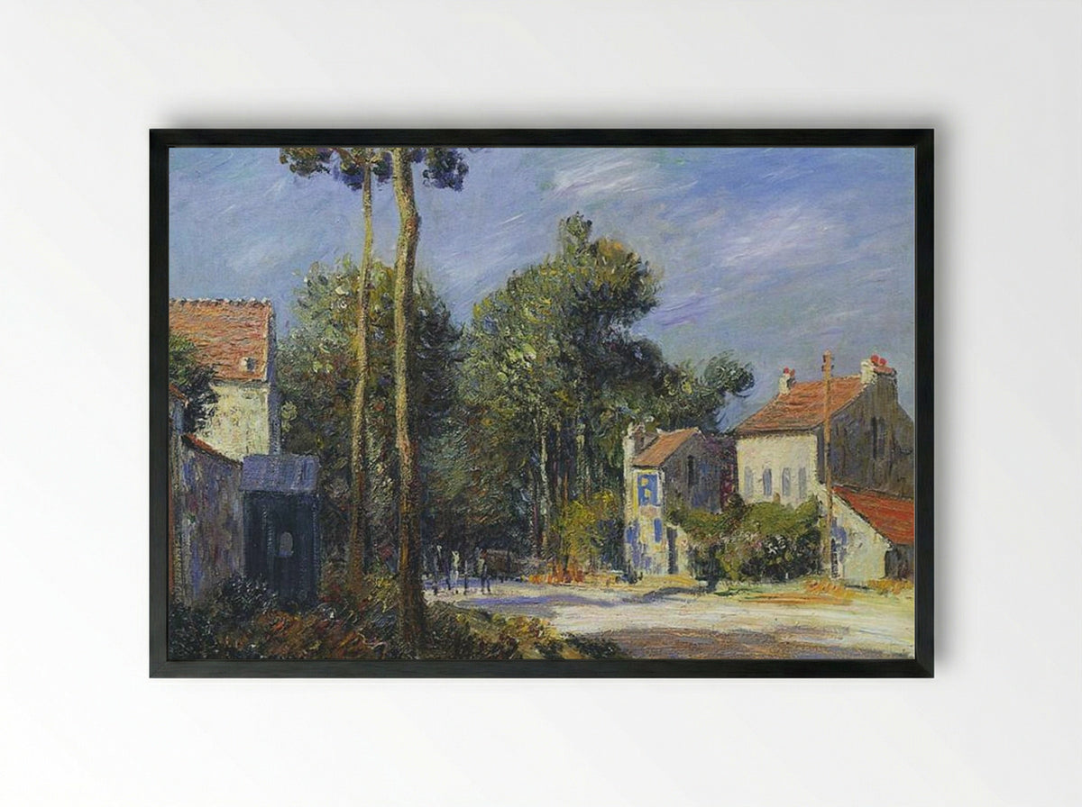 Road to Versailles - Gustave Loiseau - Framed Print Black