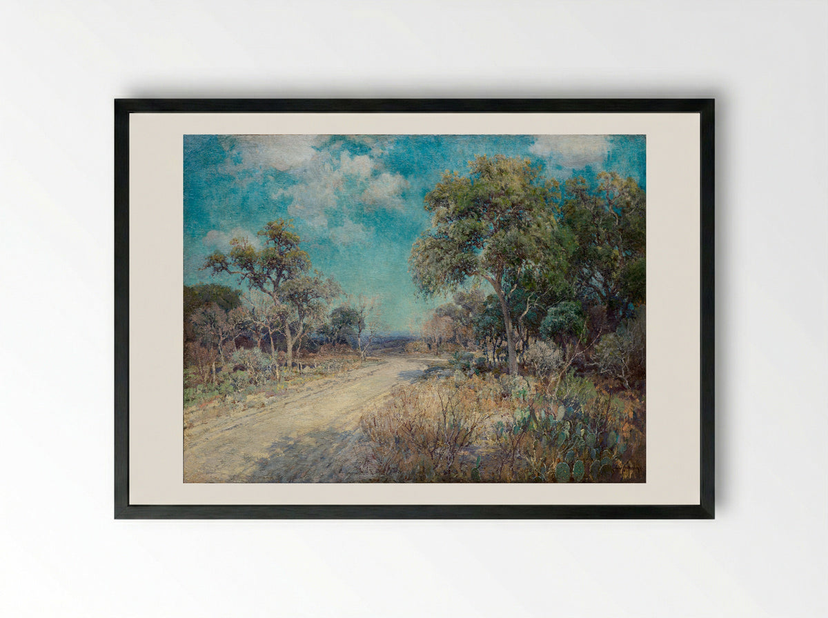 Road to the Hills - Robert Julian Onderdonk - Framed Print Black