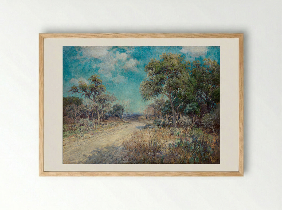 Road to the Hills - Robert Julian Onderdonk - Framed Print Wood
