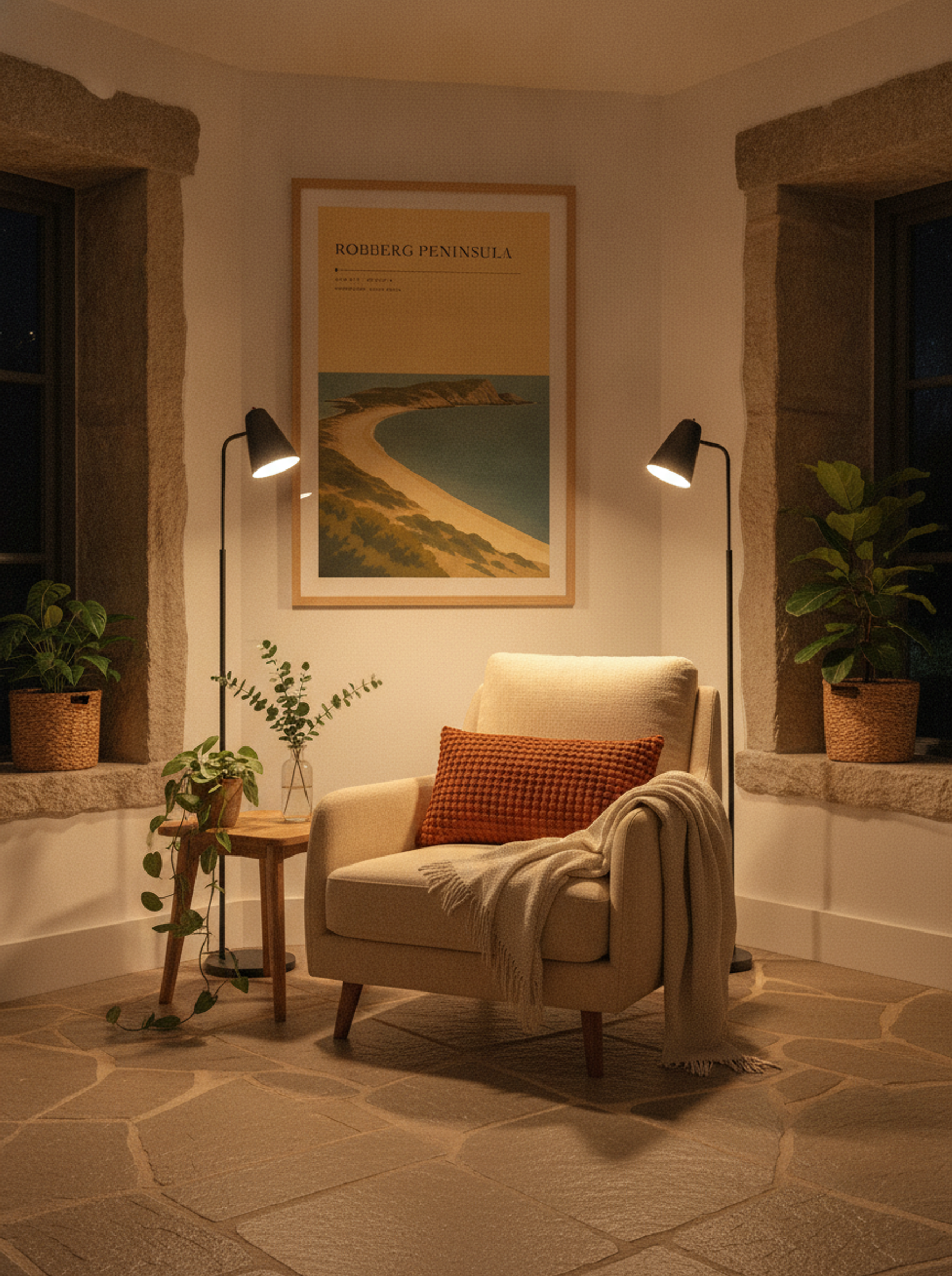 Robberg Peninsula Travel Poster Artwork - Lifestyle