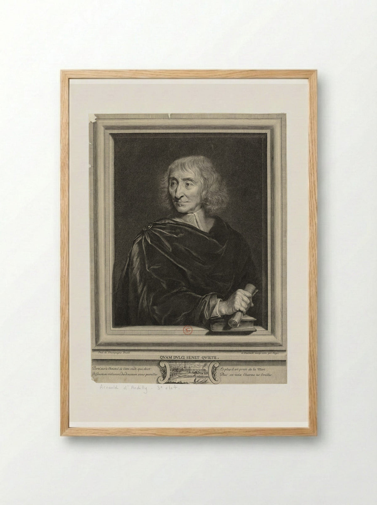 Robert Arnauld d'Andilly - Gérard Edelinck - Framed Print Wood