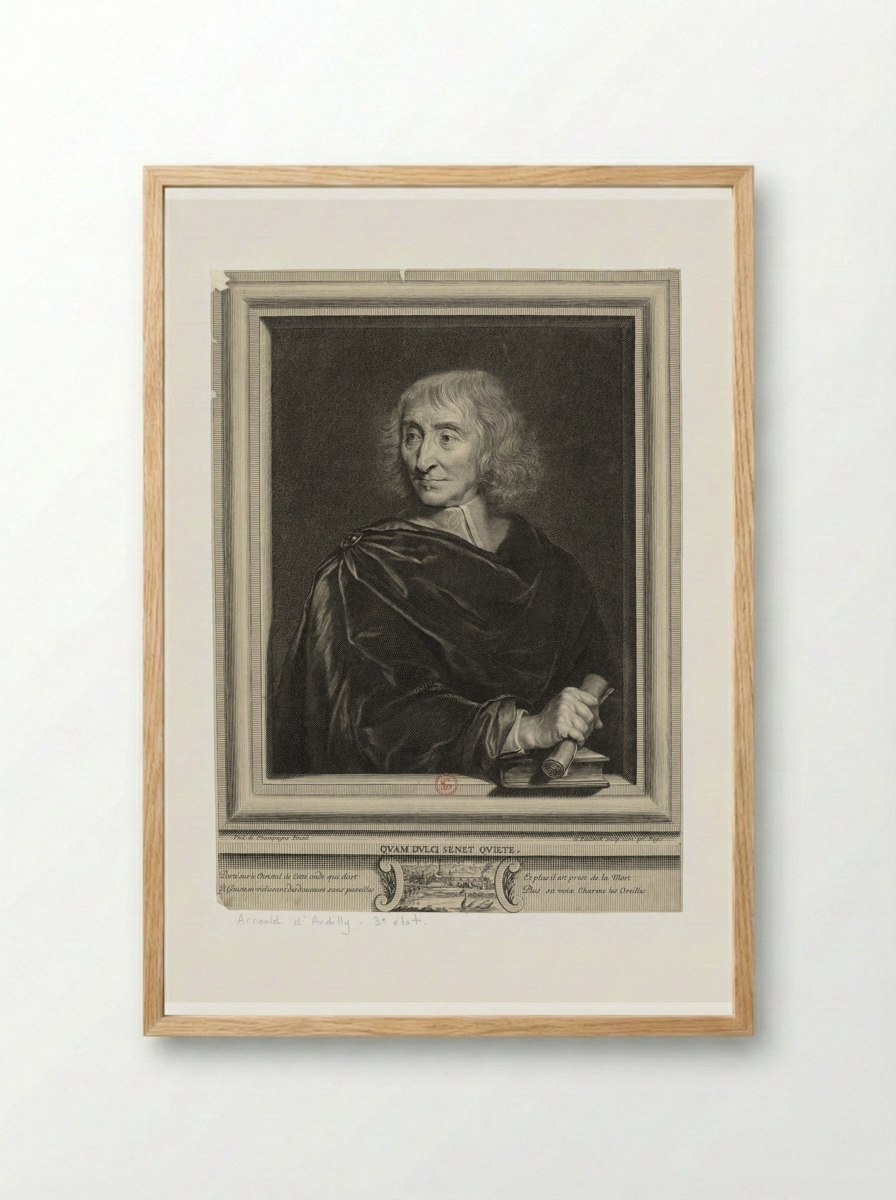 Robert Arnauld d'Andilly - Gérard Edelinck - Framed Print Wood