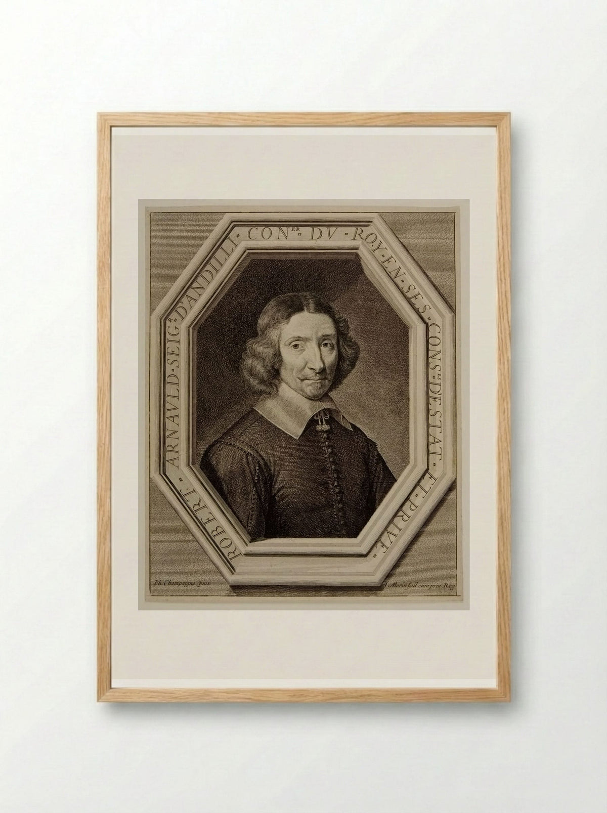 Robert Arnauld d'Andilly - Jean Morin - Framed Print Wood