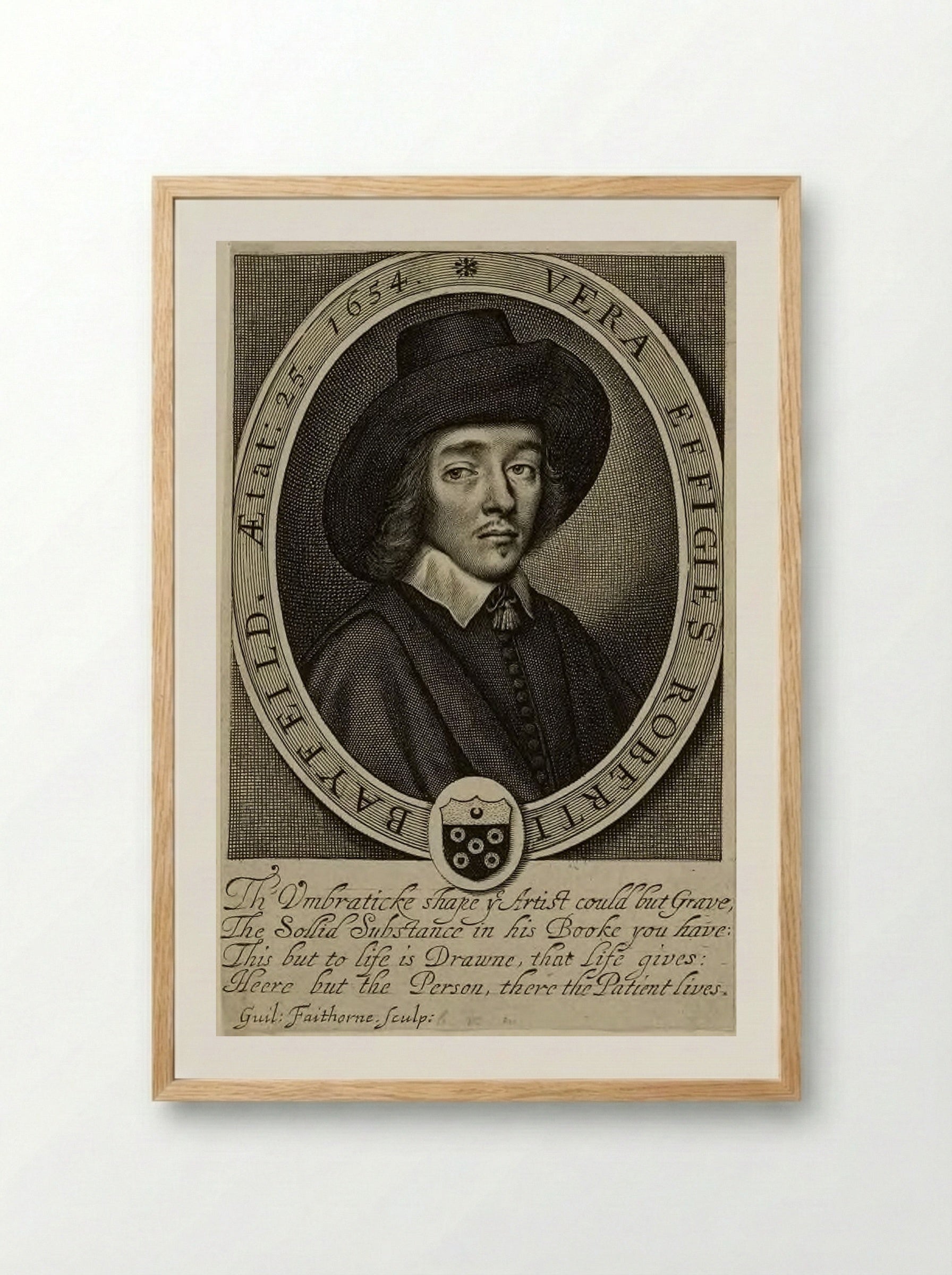 Robert Bayfield - William Faithorne the Elder - Framed Print Wood