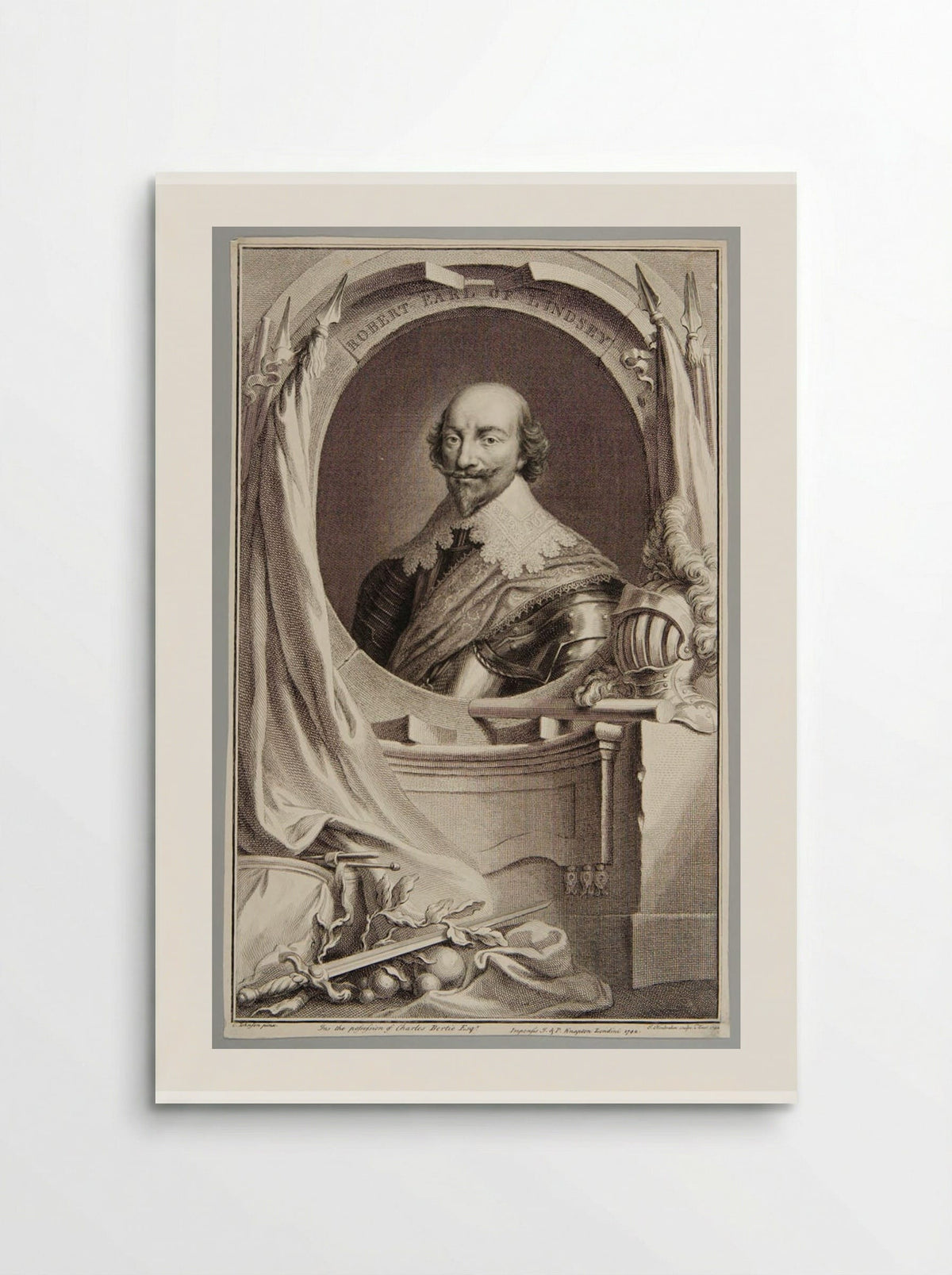 Robert Bertie, 1st Earl of Lindsey - Jacobus Houbraken - Poster