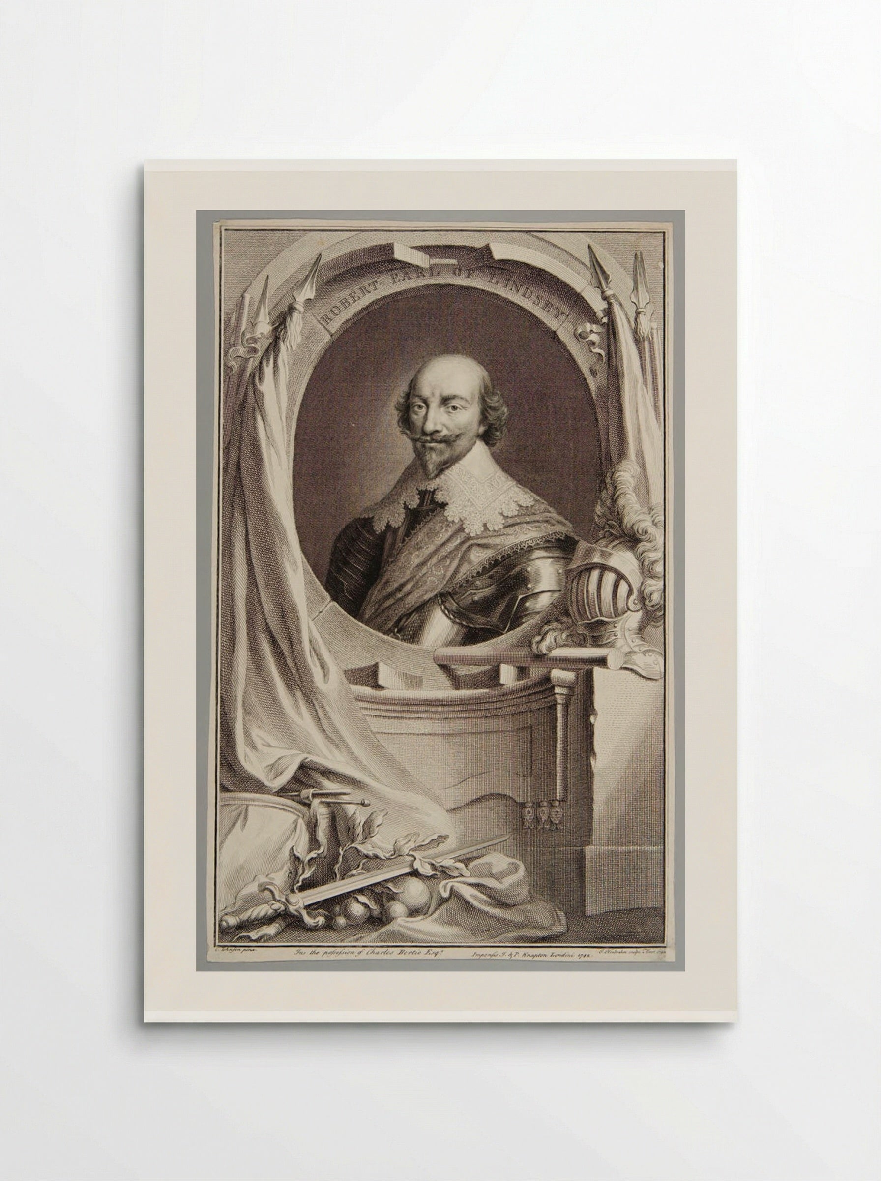 Robert Bertie, 1st Earl of Lindsey - Jacobus Houbraken - Poster