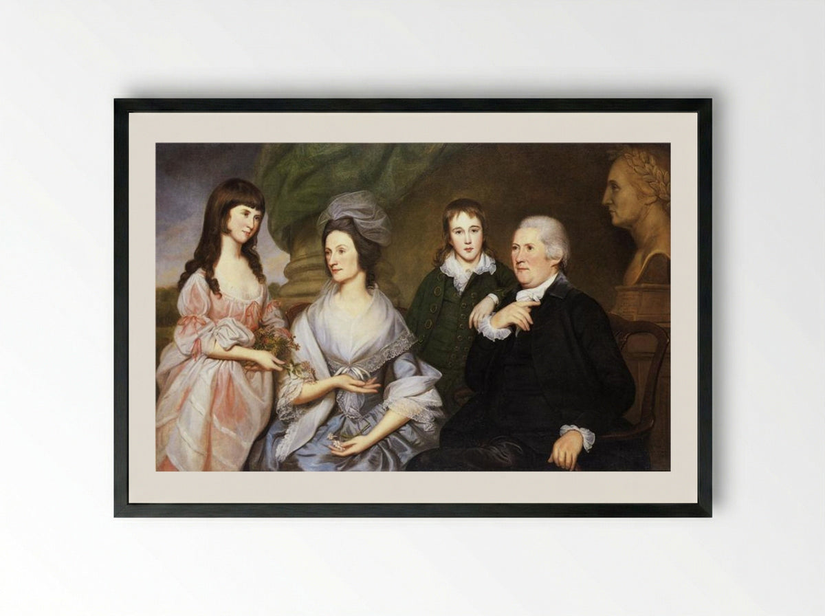 Robert Goldsborough and Family - Charles Willson Peale - Framed Print Black