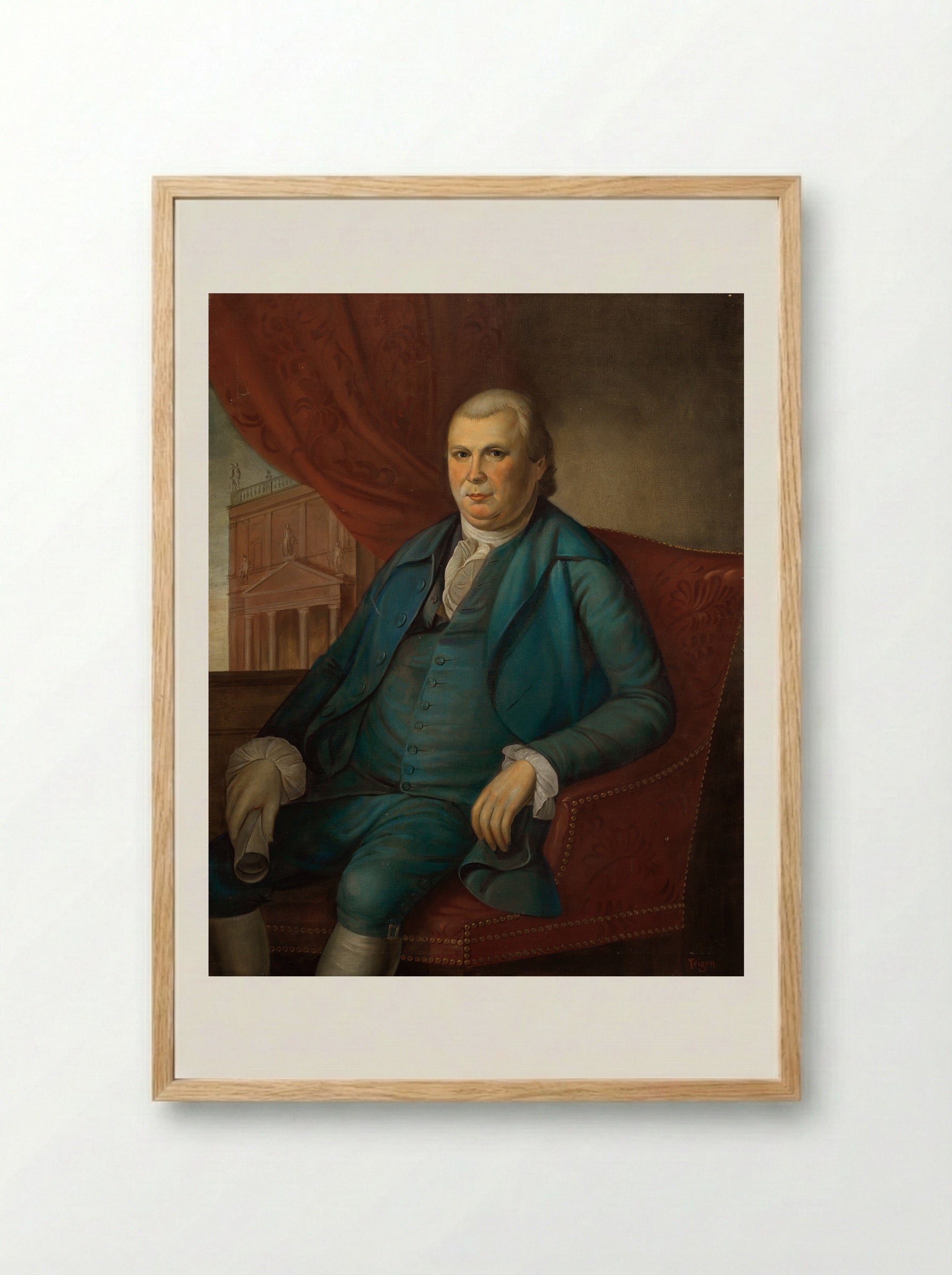 Robert Morris (After Charles Willson Peale) - Carl Peter Teigen - Framed Print Wood