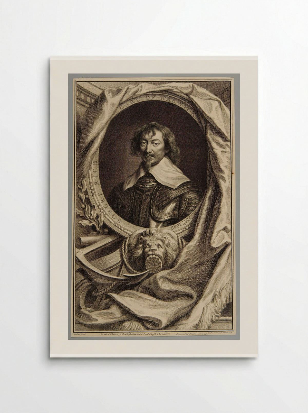 Robert Rich, 2nd Earl of Warwick - Jacobus Houbraken - Poster