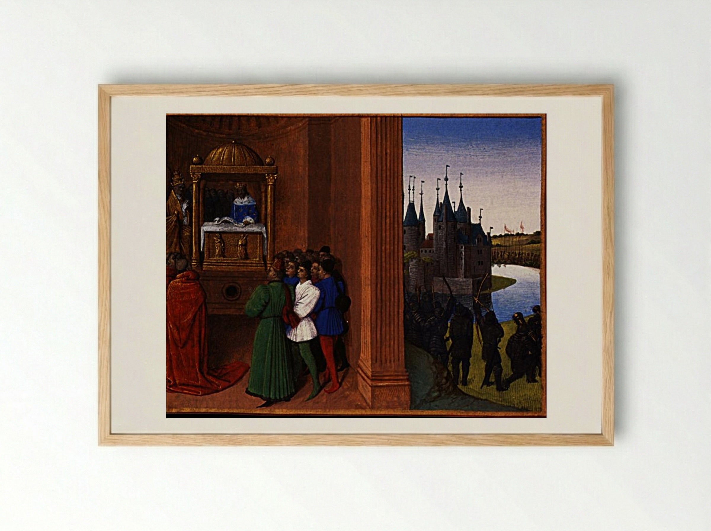 Robert the Pious Files an Antiphon - Jean Fouquet - Framed Print Wood