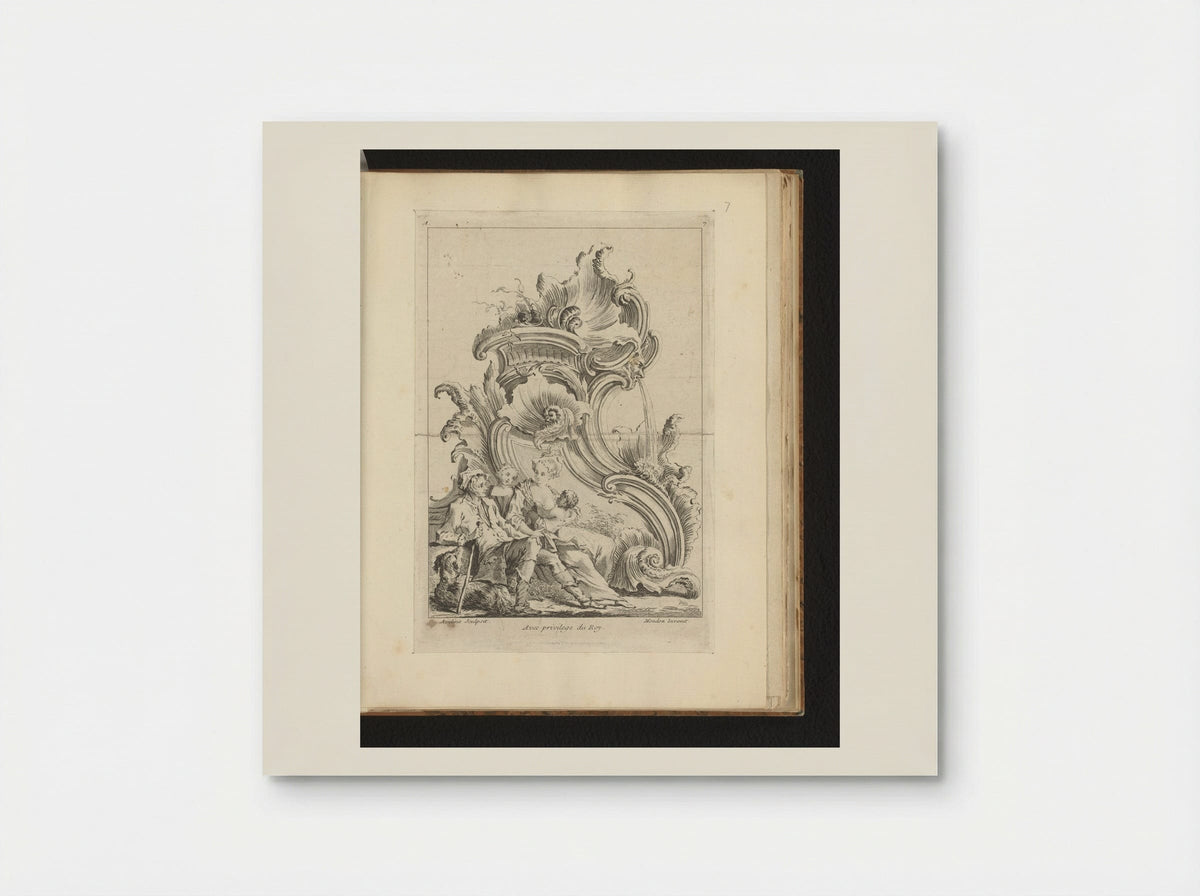 Rocaille with Herders - Antoine Aveline - Poster