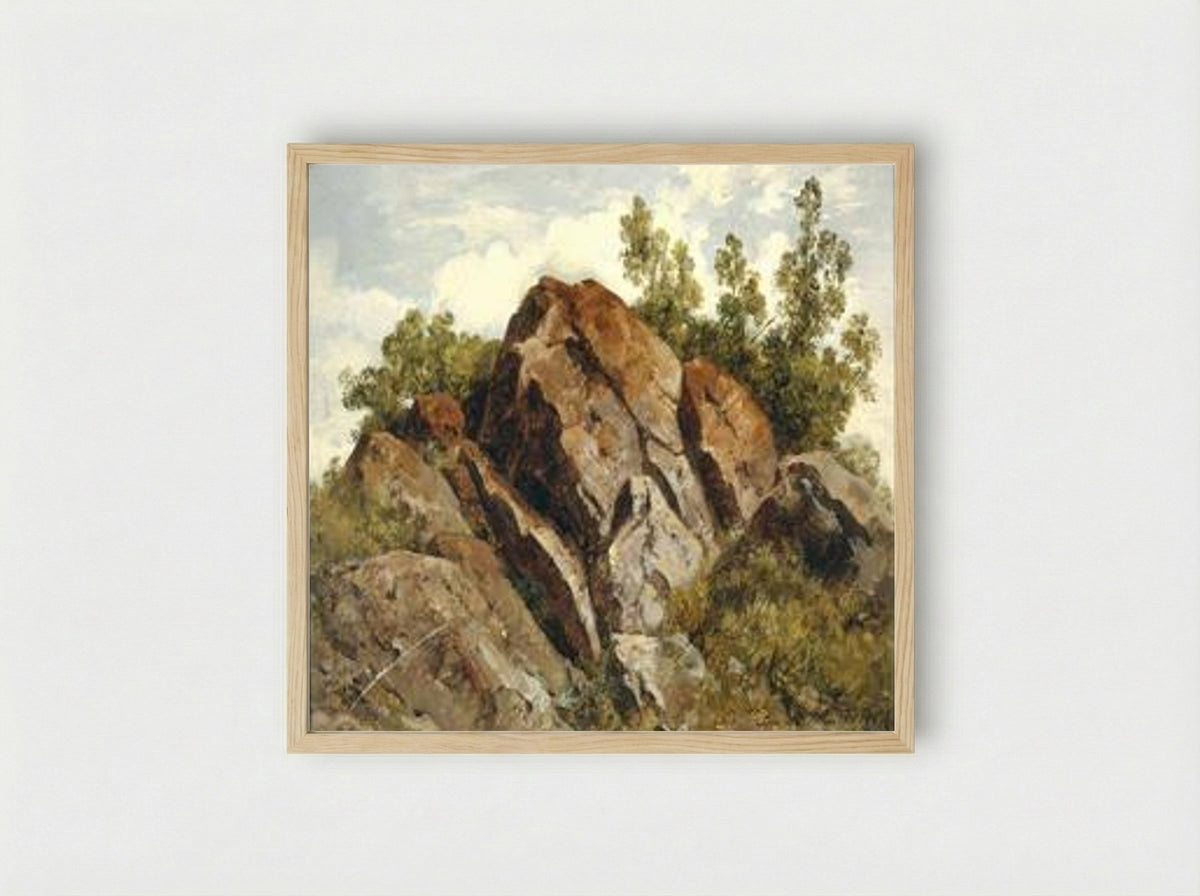 Rocas - José María Velasco Gómez - Framed Print Wood