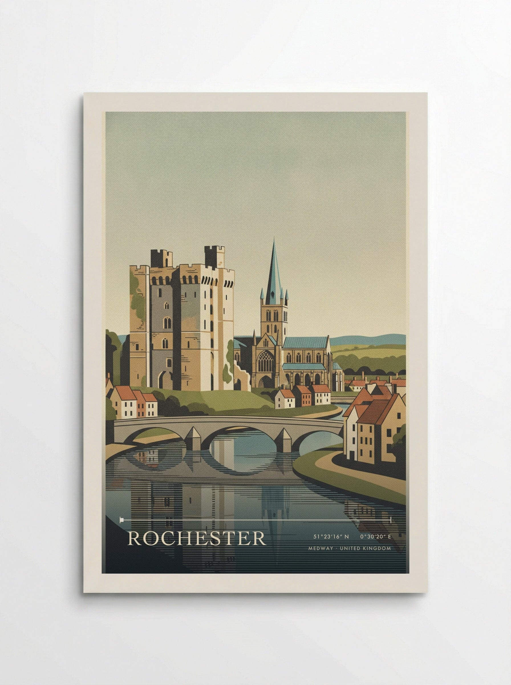 Rochester Medway United Kingdom Travel Poster - Poster