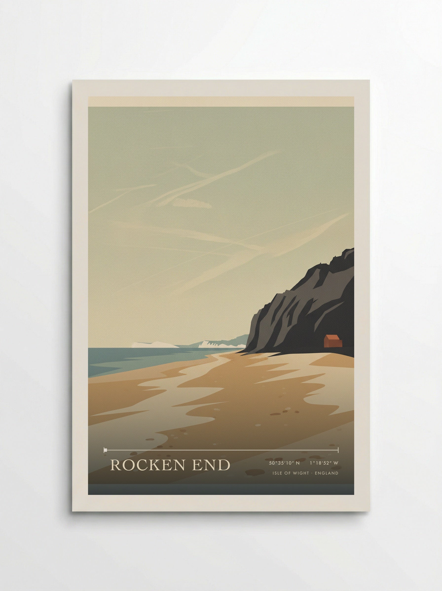 Rocken End Isle of Wight England Travel Poster - Poster