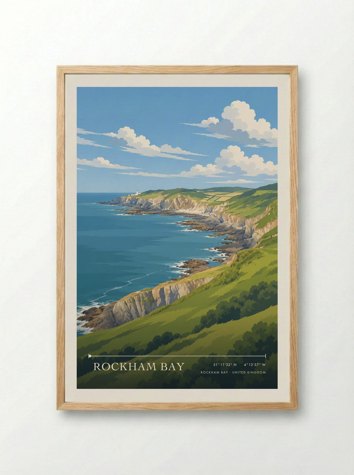 Rockham Bay | Travel Poster - Framed Print Wood
