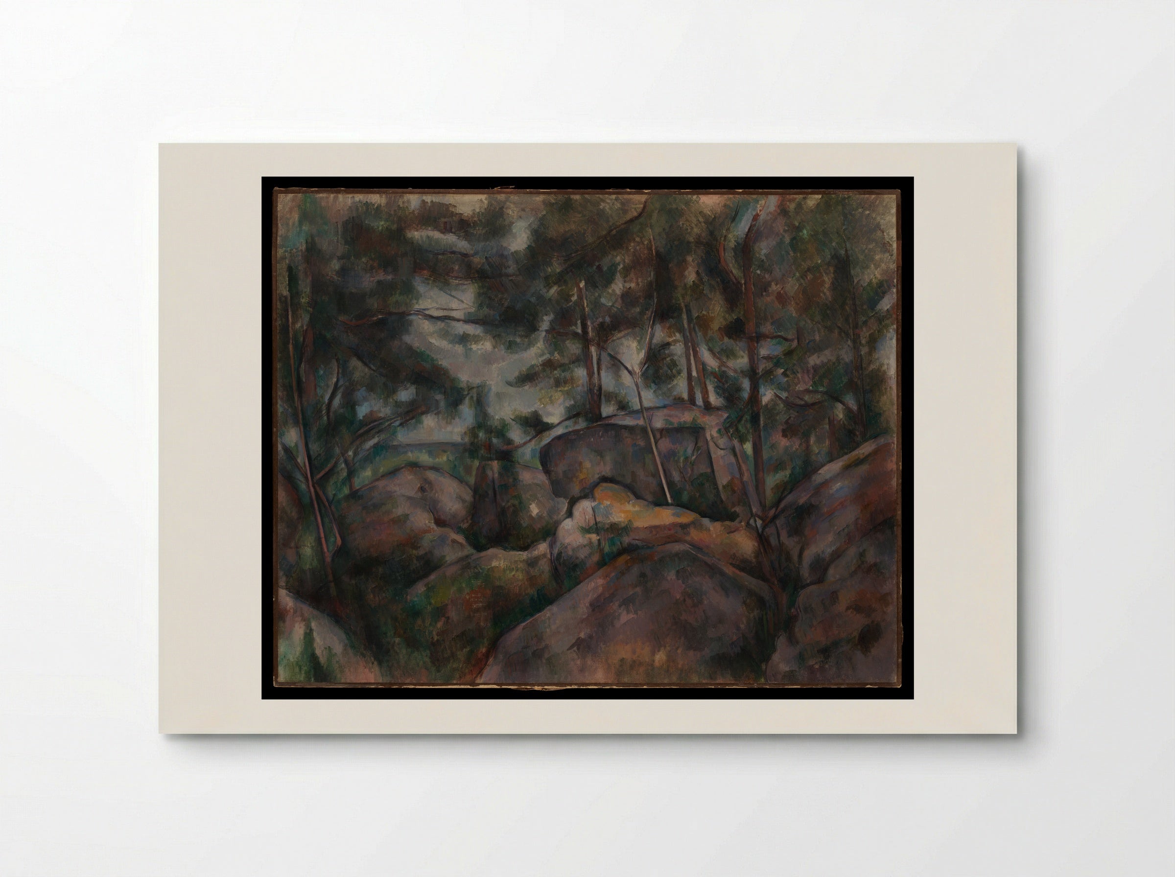 Rocks at Fontainebleau - Paul Cézanne - Poster