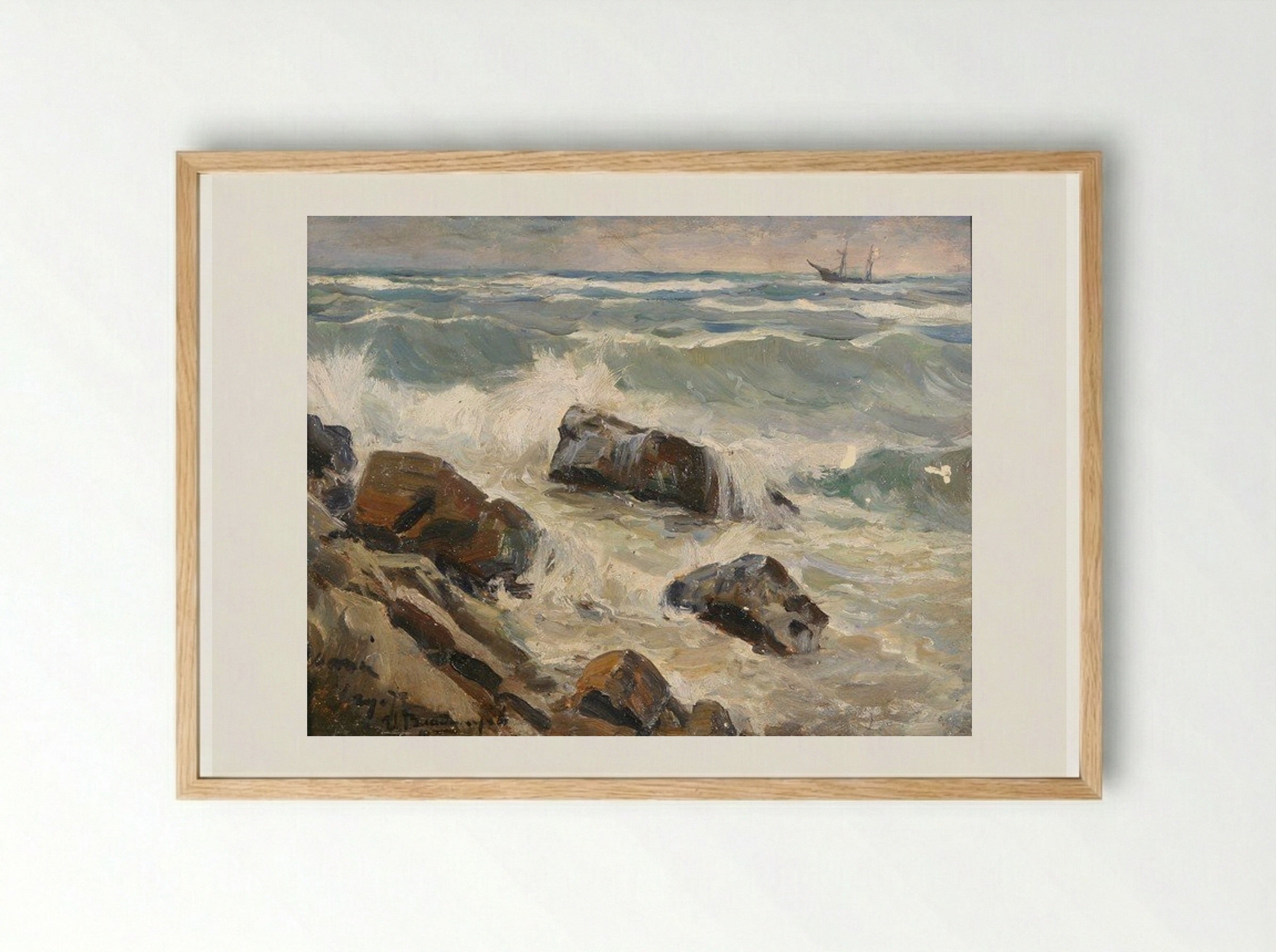 Rocks of the Gulf of Finland - Ivan Vladimirov - Framed Print Wood