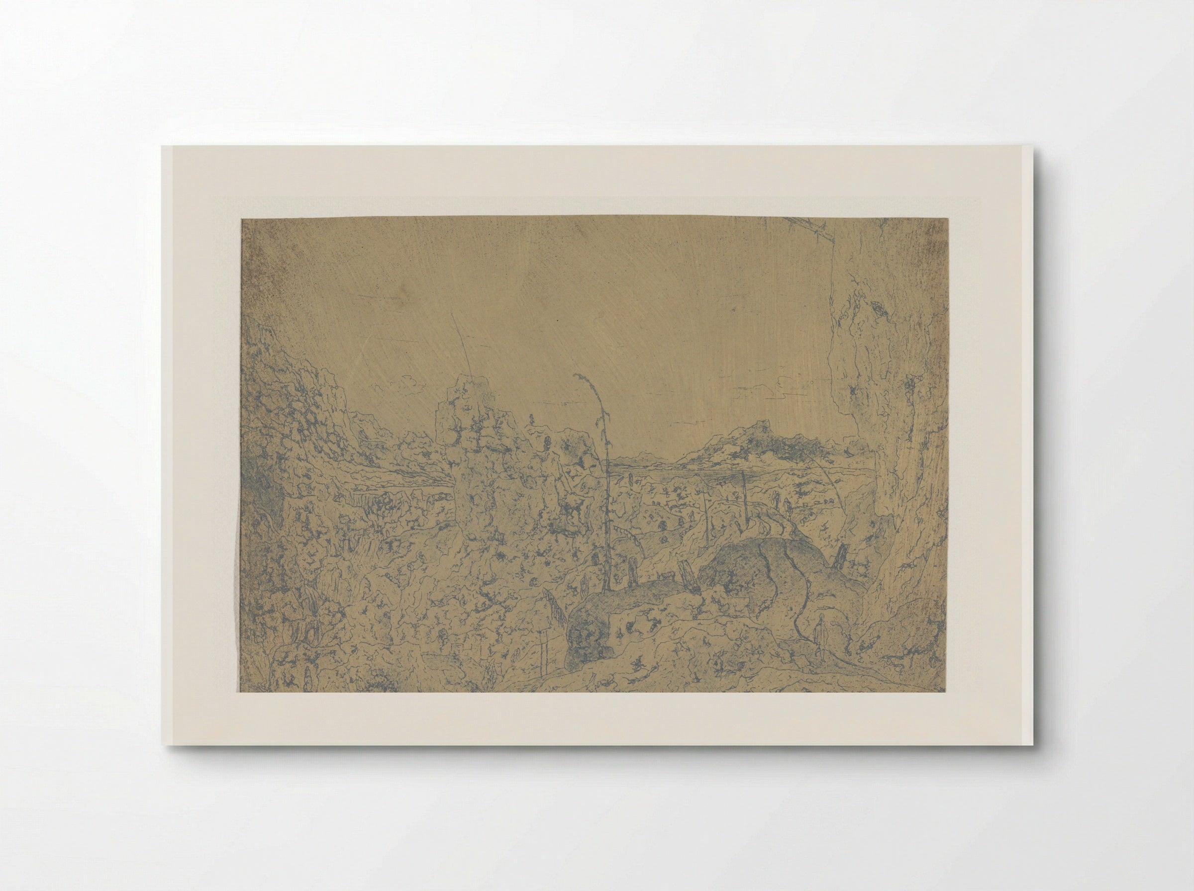 Rocky Landscape with a Wanderer, First Version - Hercules Segers - Poster