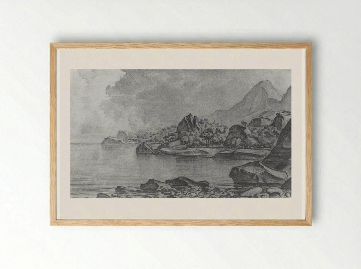 Rocky Seashore - Konstantin Bogaevsky - Framed Print Wood