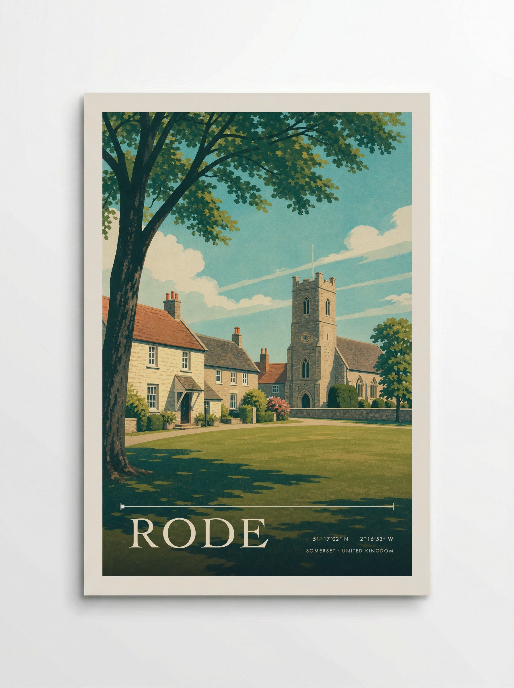 Rode Somerset United Kingdom Travel Poster - Poster