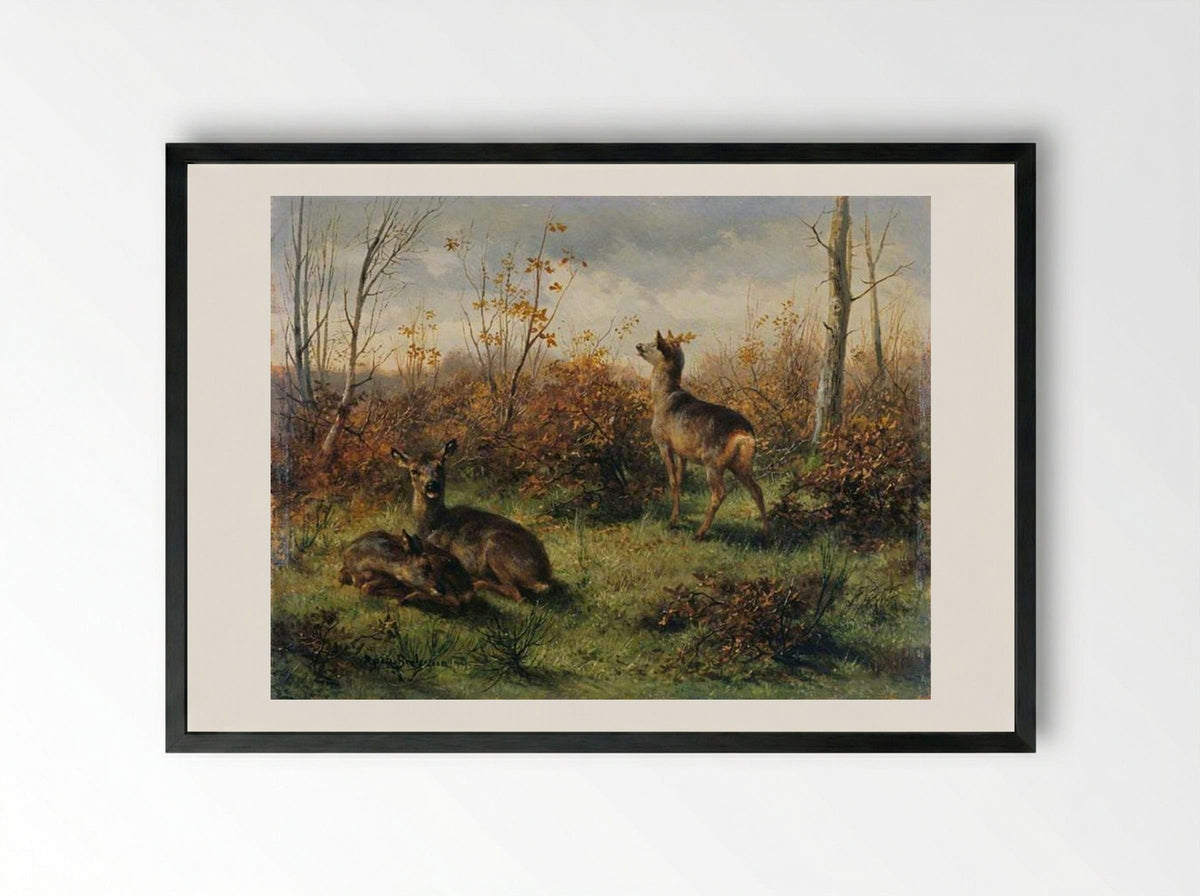 Roe Deer - Rosa Bonheur - Framed Print Black