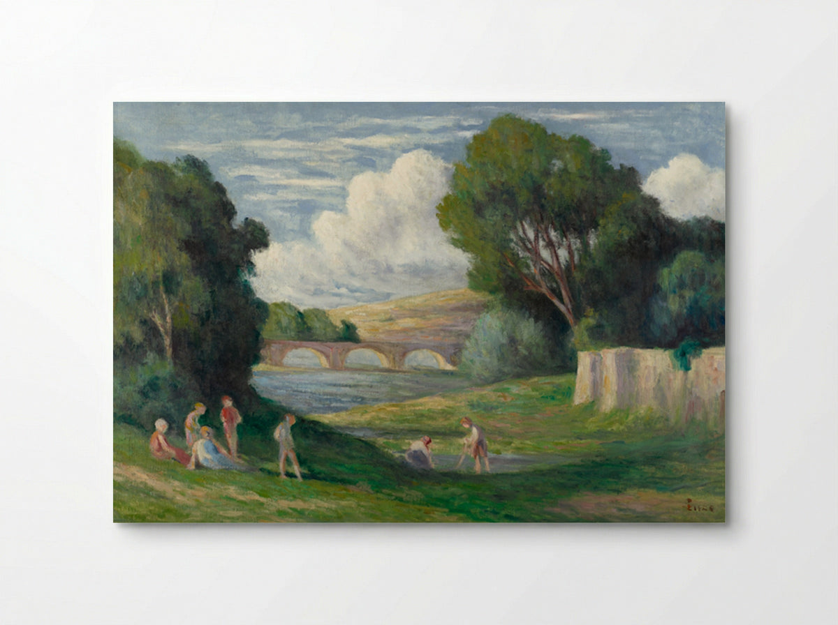 Rolleboise, Bathers Near The Arm Of The Seine - Maximilien Luce - Poster