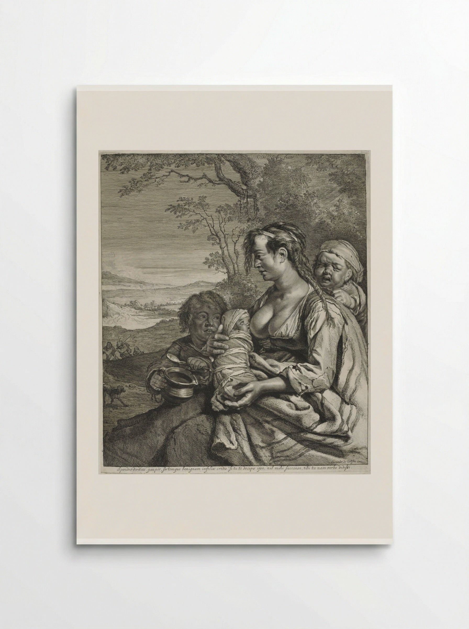 Roma Mother and Children - Cornelis Visscher - Poster