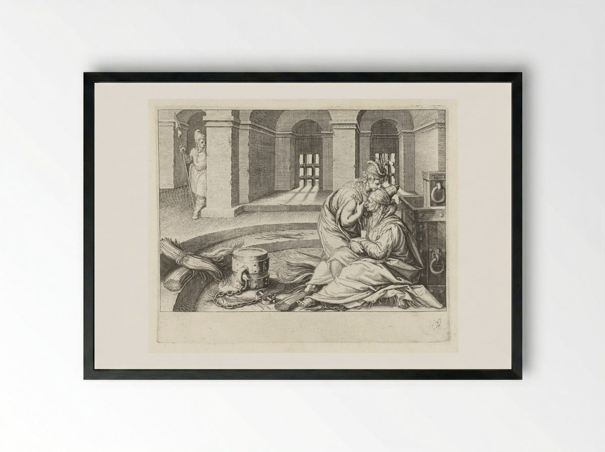 Roman Charity - Zacharias Dolendo - Framed Print Black
