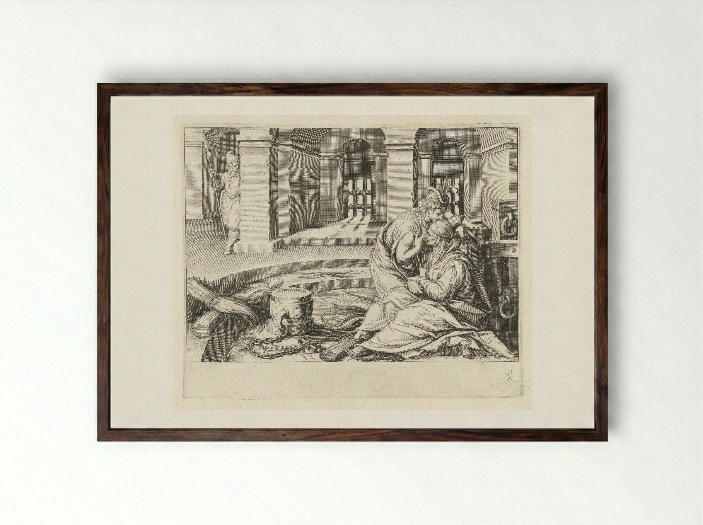 Roman Charity - Zacharias Dolendo - Framed Print Dark Wood