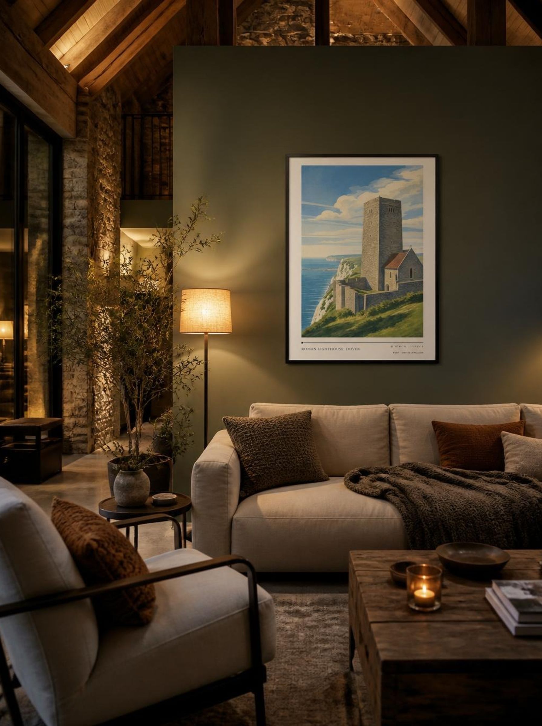 Roman Lighthouse, Dover Kent United Kingdom Travel Poster - Lifestyle