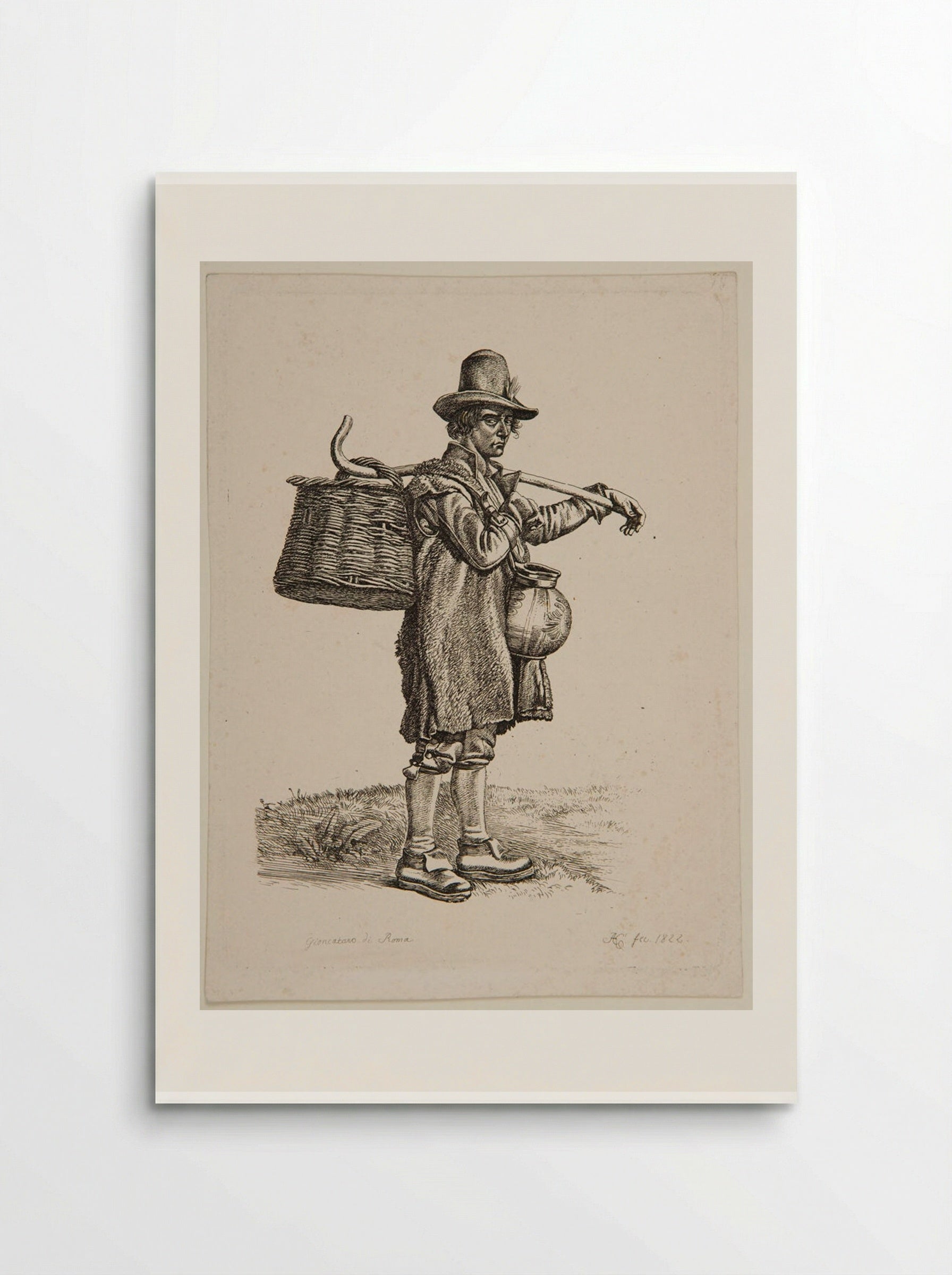 Roman Peasant - Johann Adam Klein - Poster