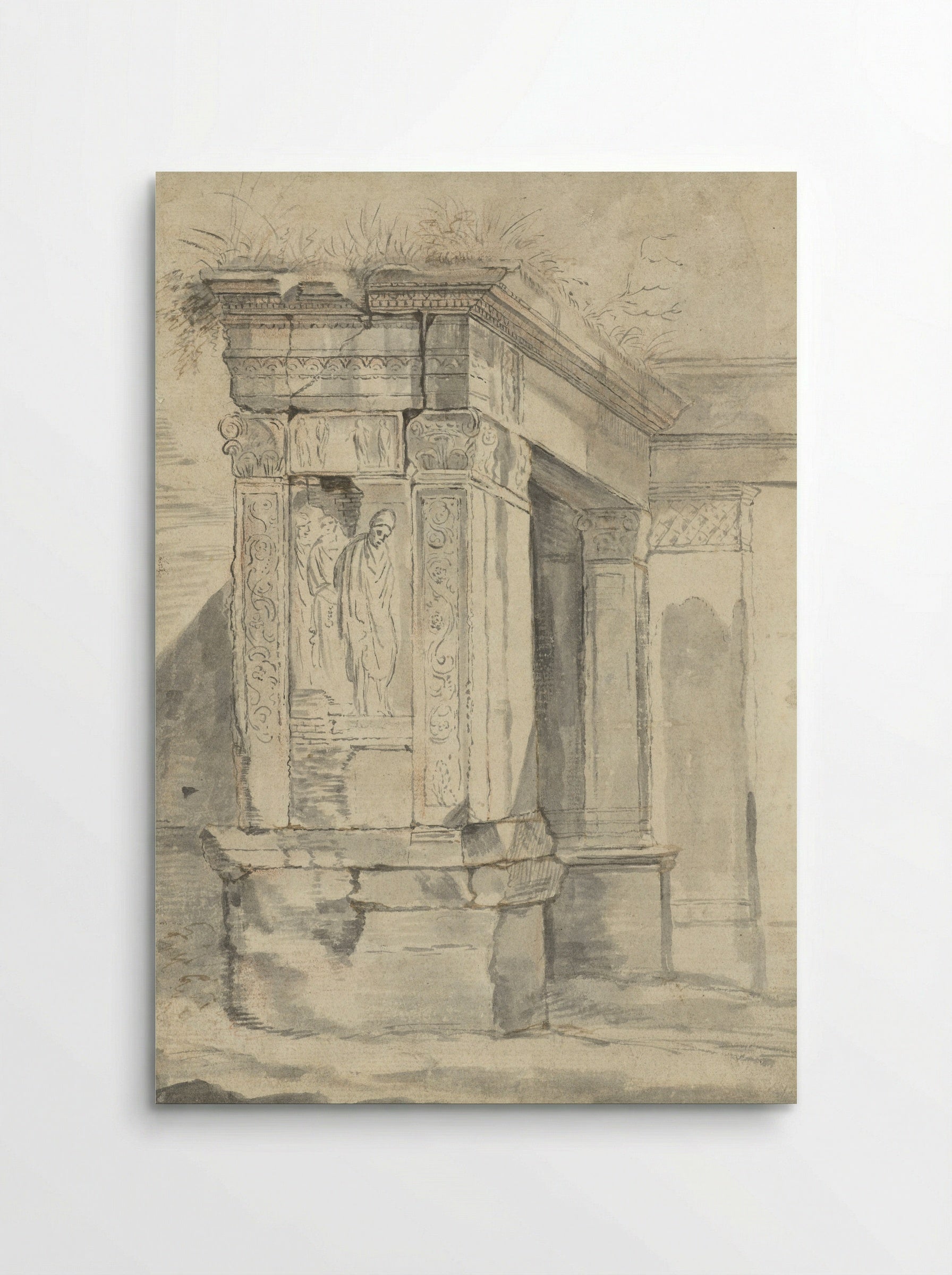 Roman Ruin (Study of Classical Architecture) - Franz de Paula Ferg - Poster