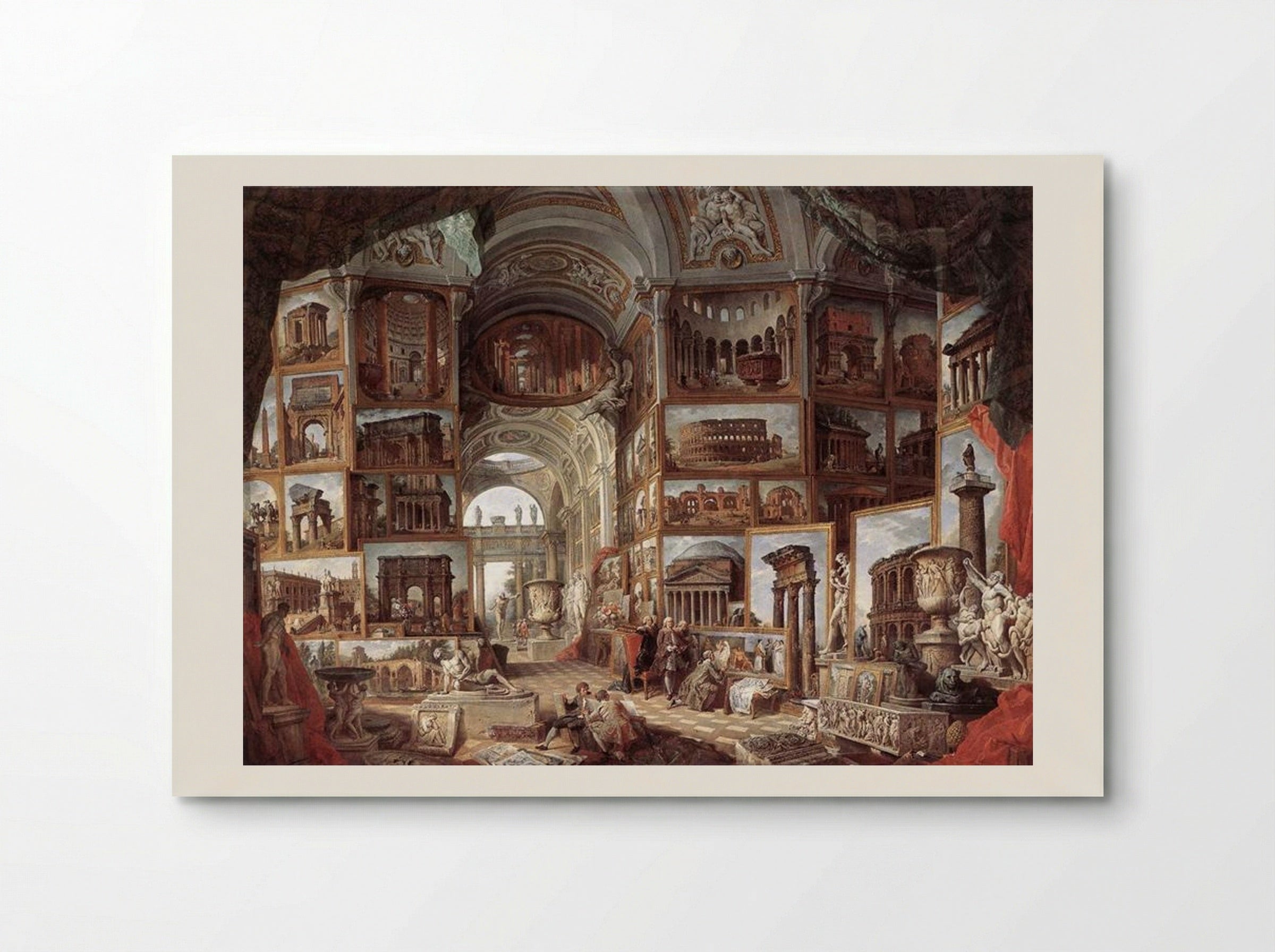 Roman Ruins and Sculpture - Giovanni Paolo Panini - Poster