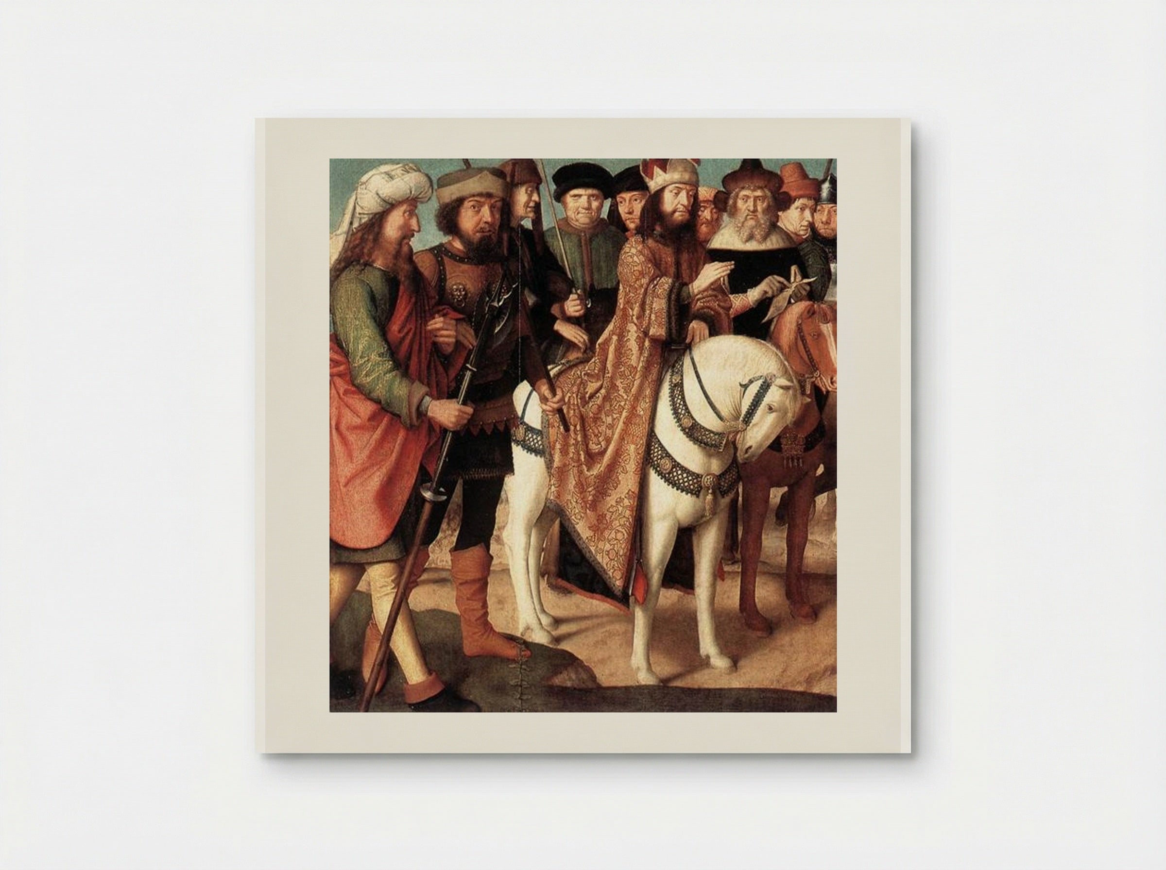 Roman soldiers and Jewish judges (left wing from the Triptych of the Crucifixion) - Gerard David - Poster