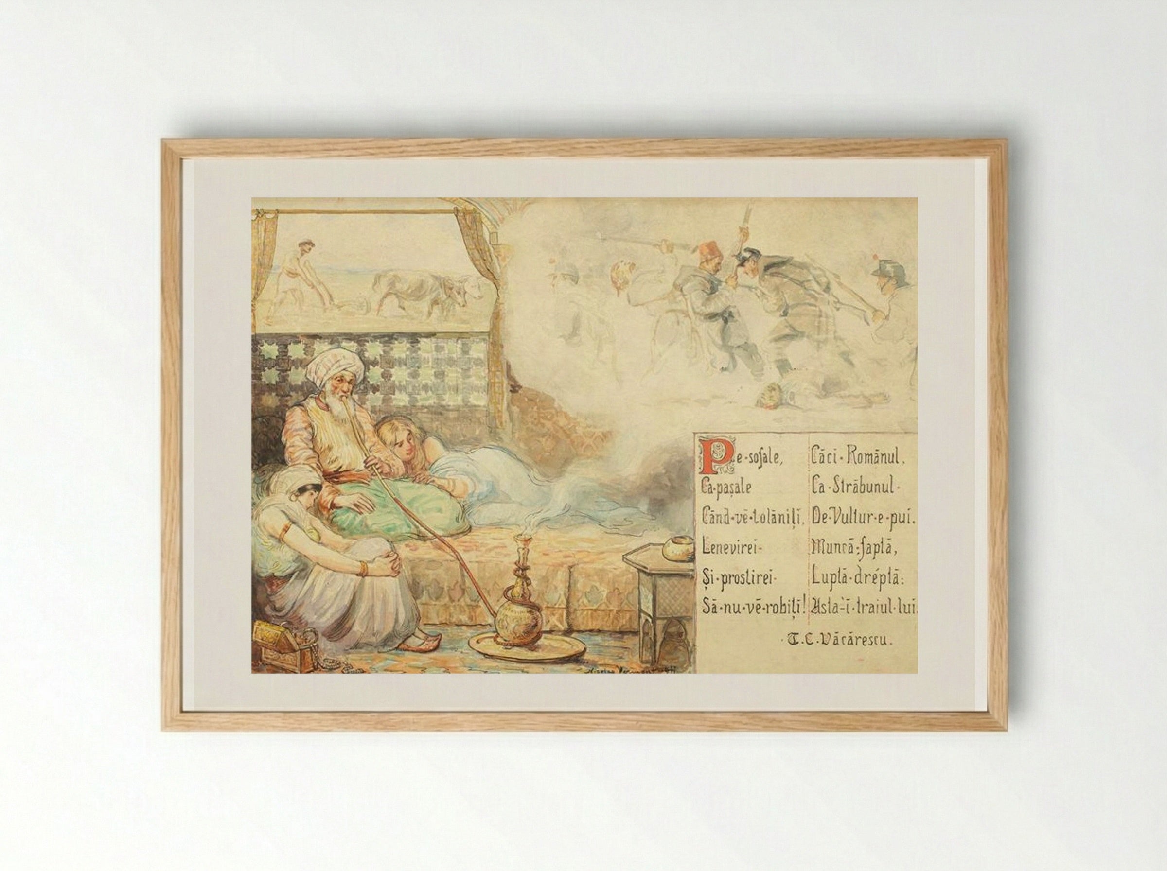 Romanian Stories - Nicolae Vermont - Framed Print Wood