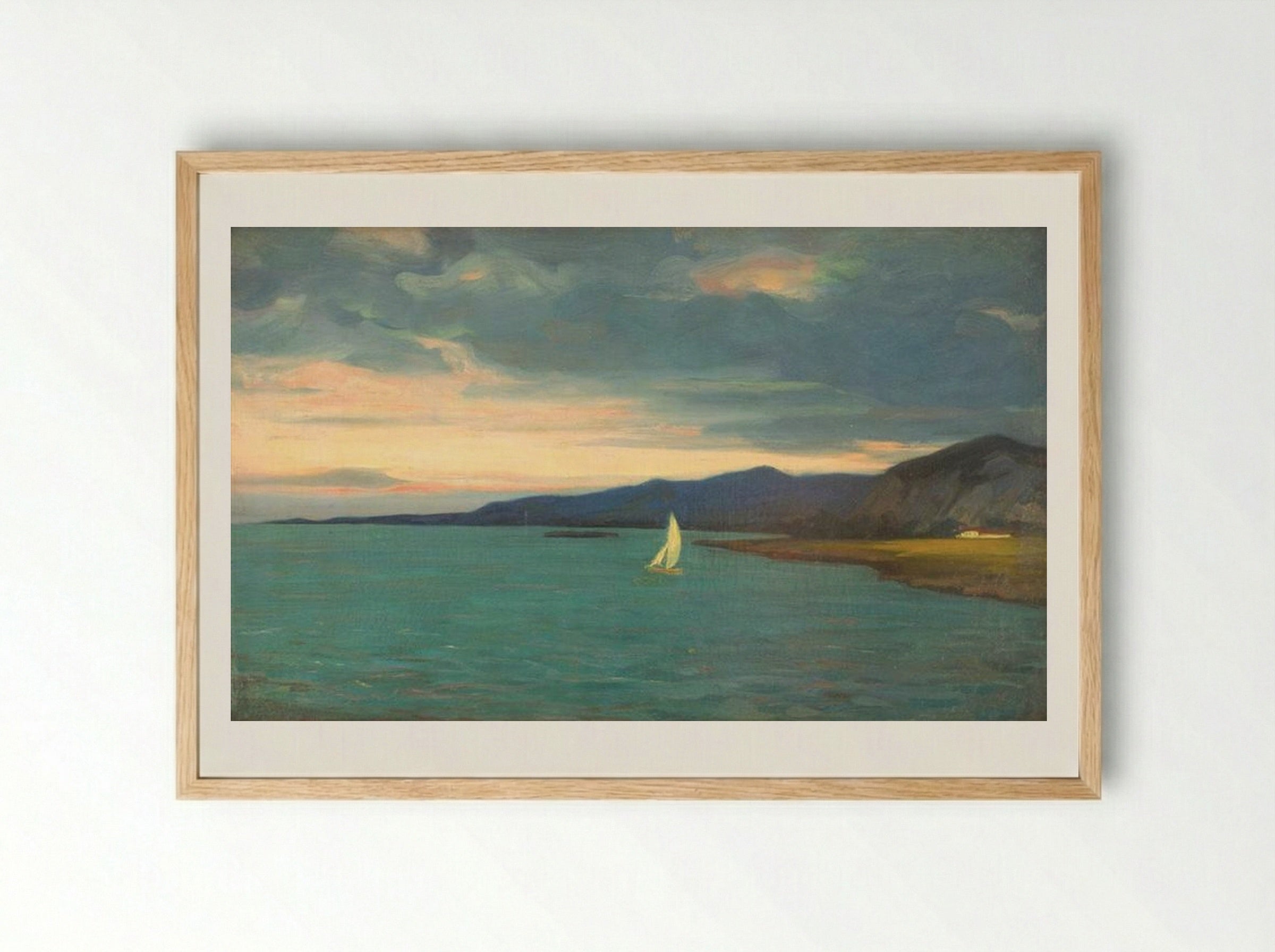 Romantic Landscape - Kimon Loghi - Framed Print Wood