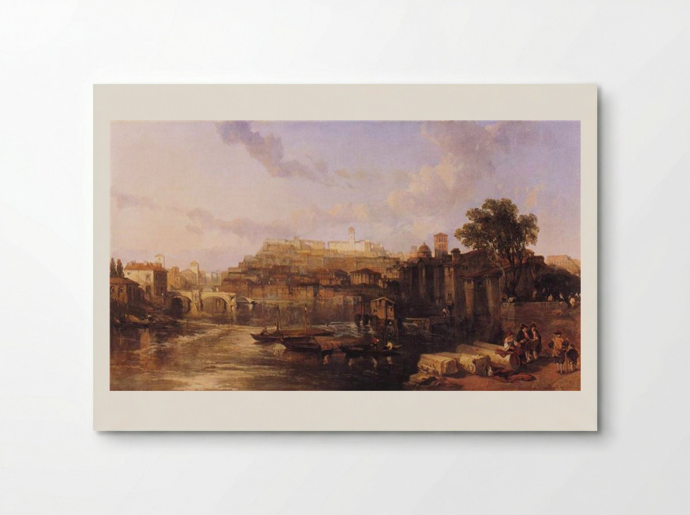 Rome, View on the Tiber Looking Towards Mounts Palatine and Aventine - David Roberts - Poster