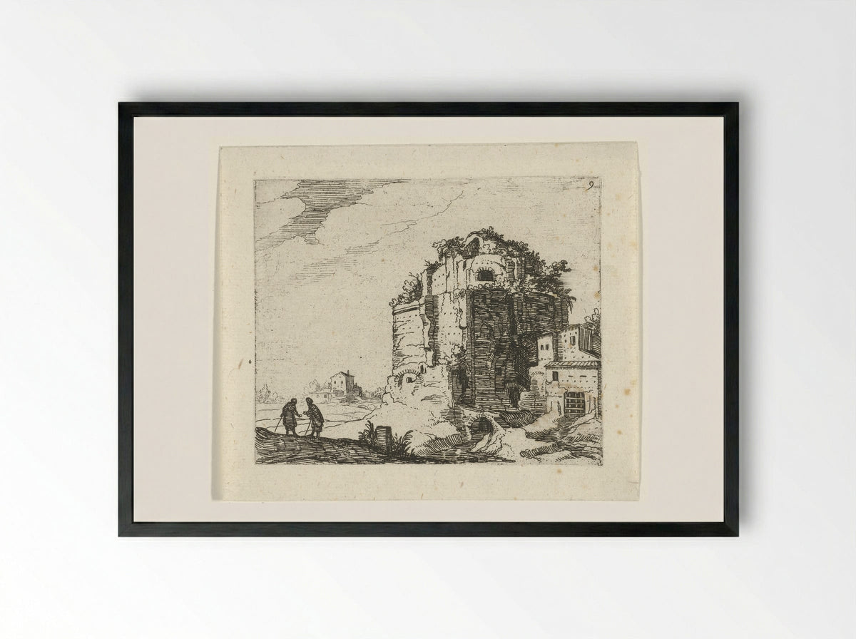 Romeinse ruïne - Guilliam van Nieulandt II - Framed Print Black
